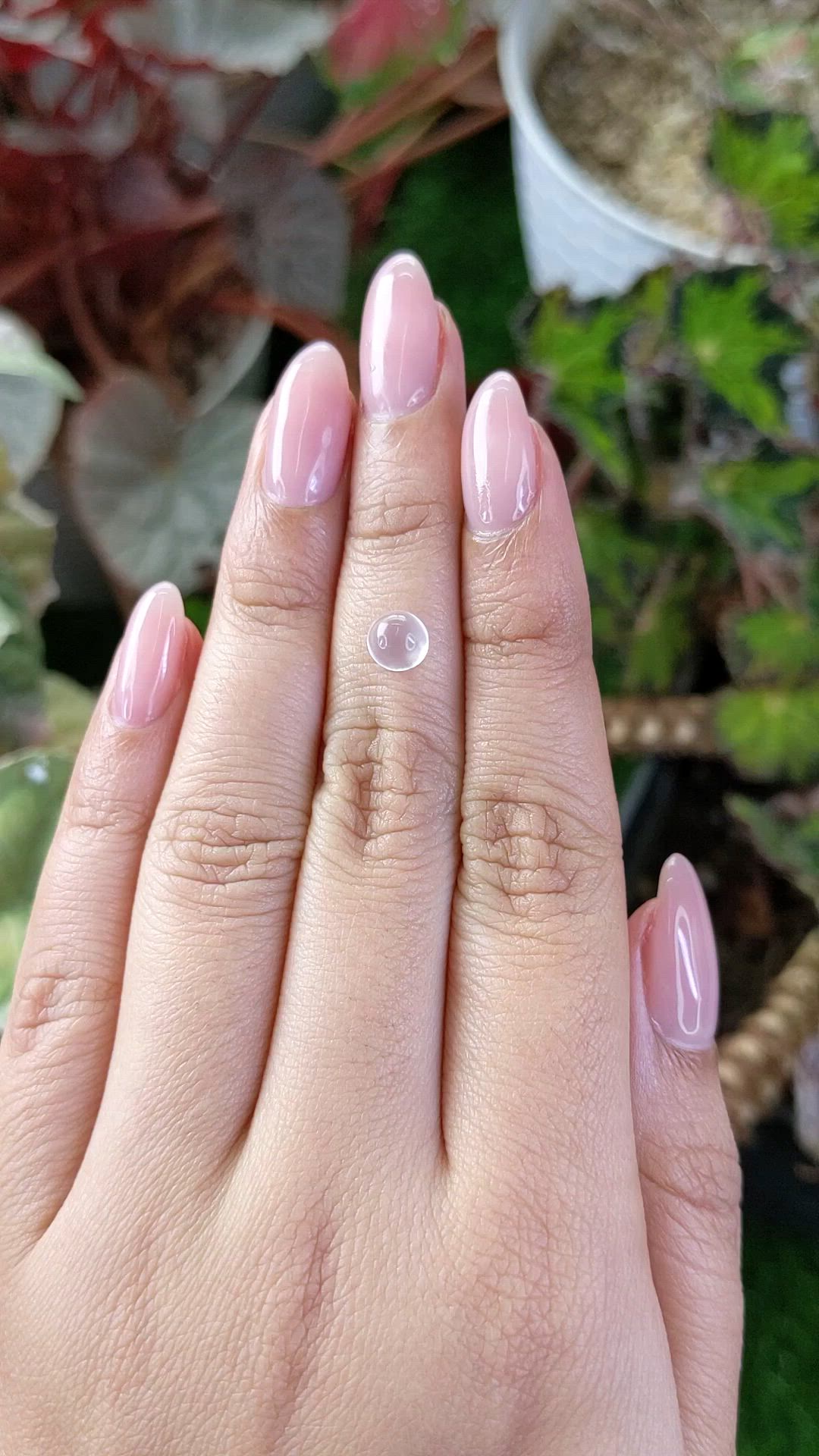 0.98 Ct. White Cabochon Moonstone from Ceylon (Sri Lanka) Size Video
