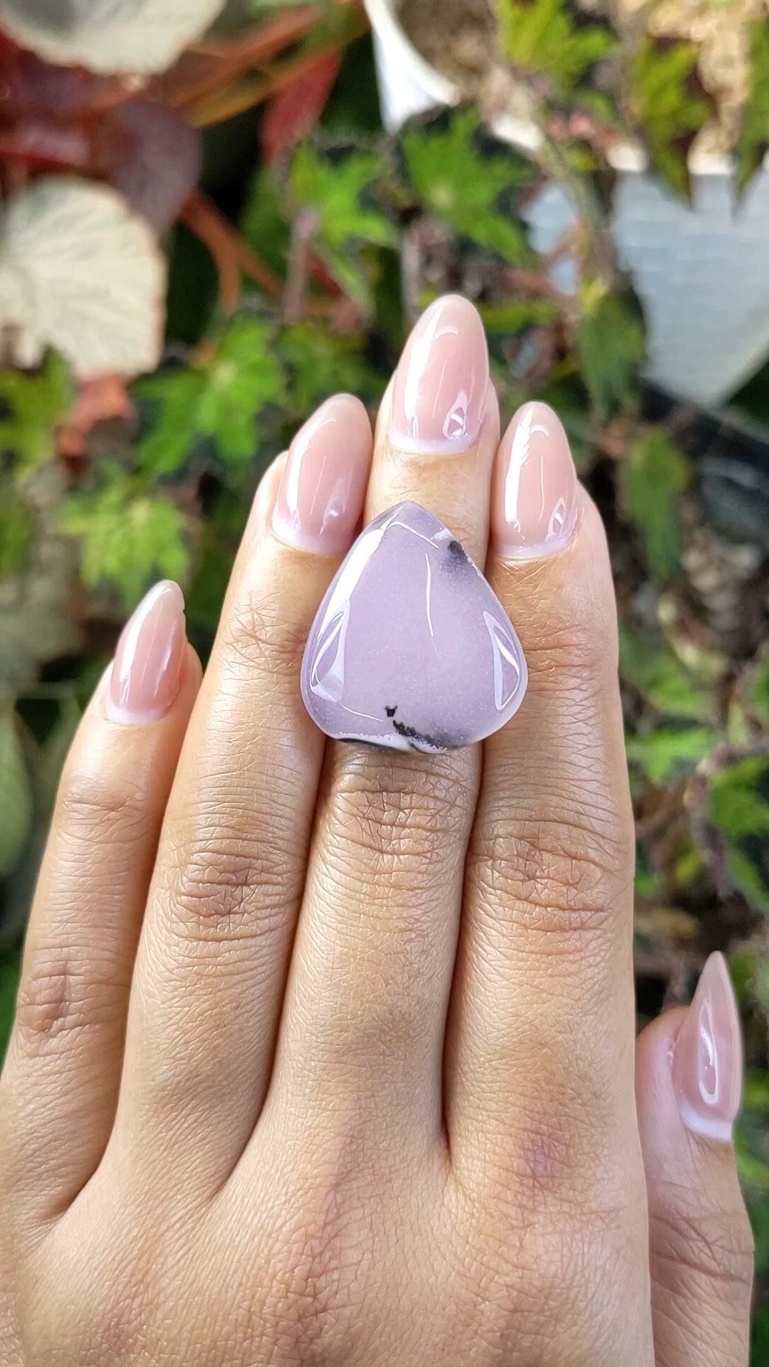 25.53 Ct. Pink Cabochon Agate from Madagascar Size Video