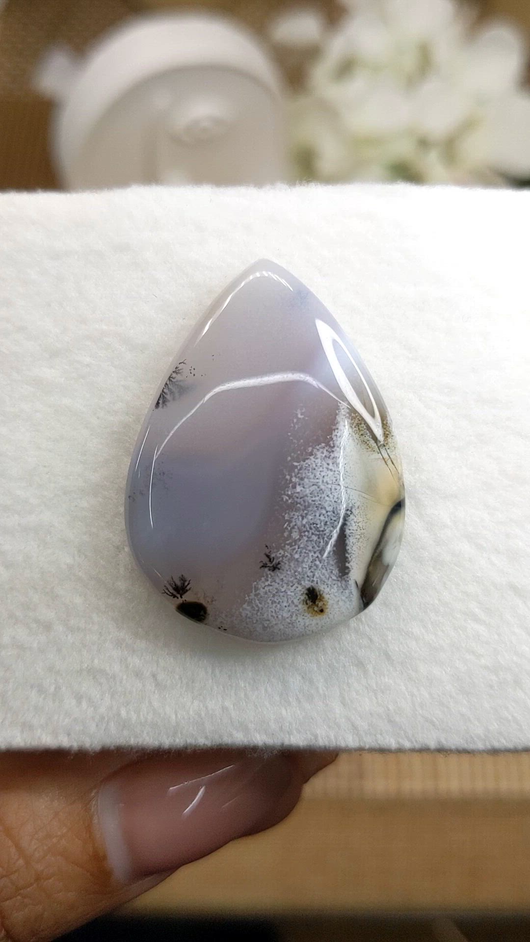 39.36 Ct. Multi Color Cabochon Agate from Madagascar Size Video