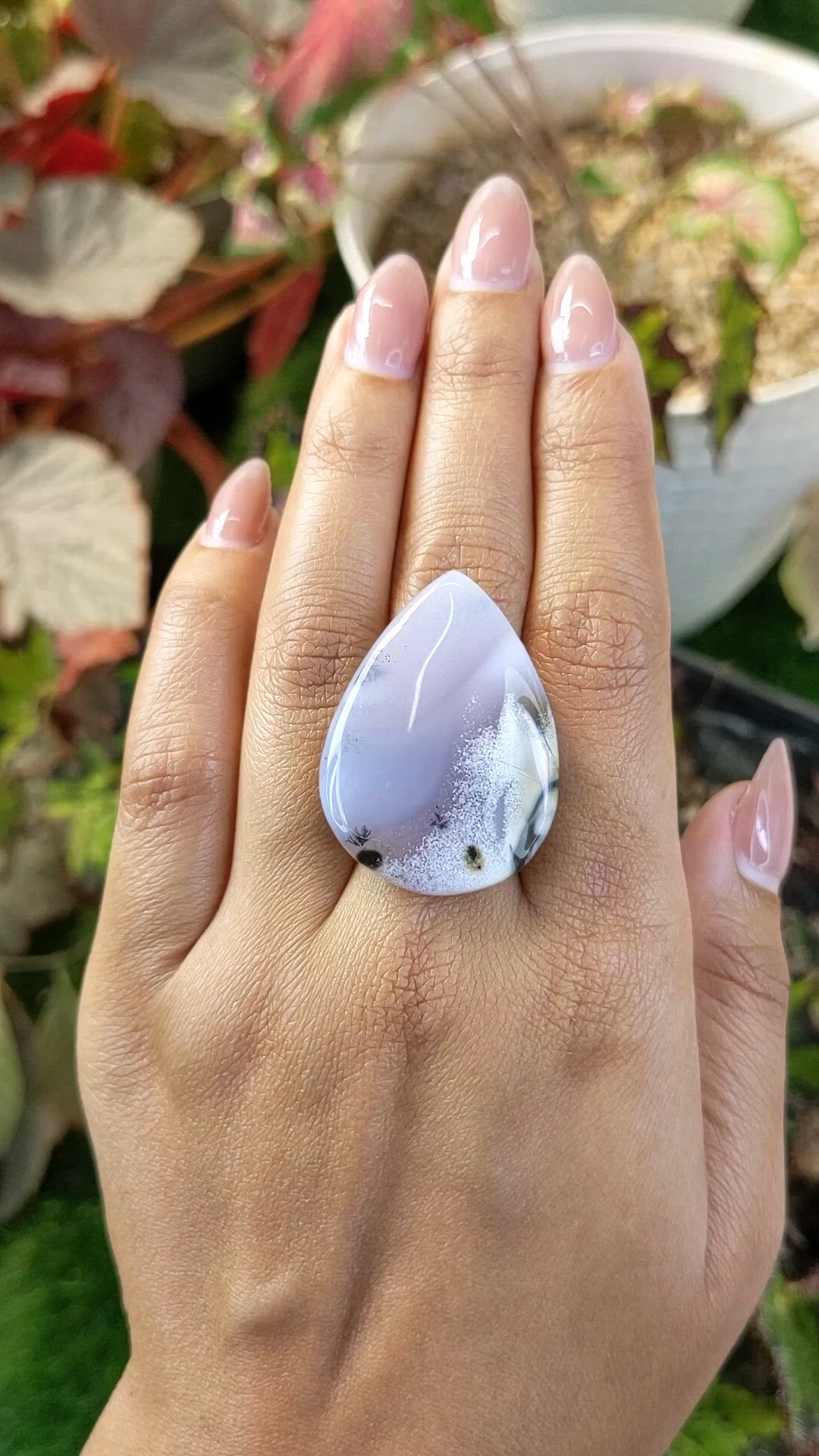 39.36 Ct. Multi Color Cabochon Agate from Madagascar Size Video