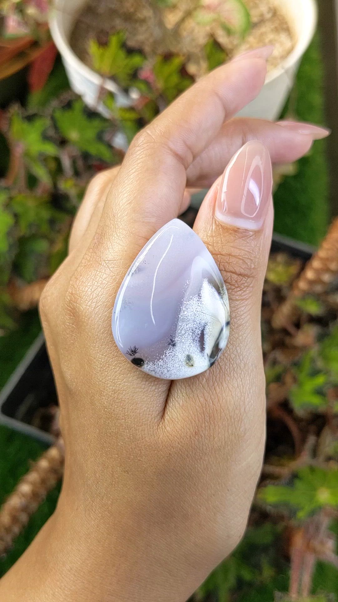 39.36 Ct. Multi Color Cabochon Agate from Madagascar Size Video