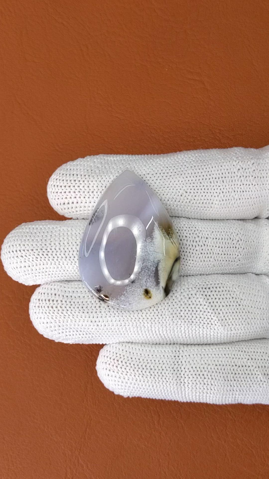 39.36 Ct. Multi Color Cabochon Agate from Madagascar Size Video