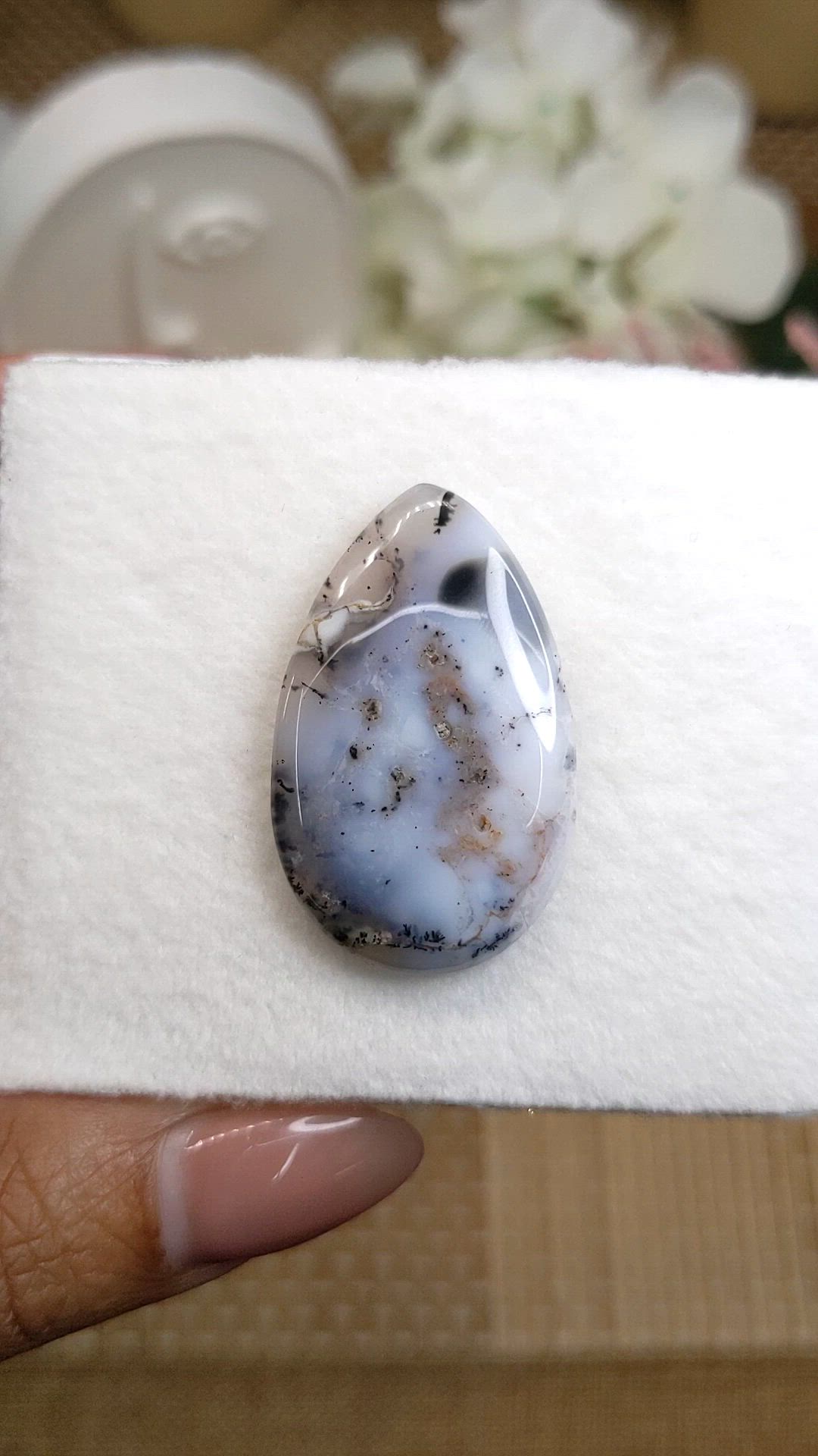 29.34 Ct. Multi Color Cabochon Agate from Madagascar Size Video