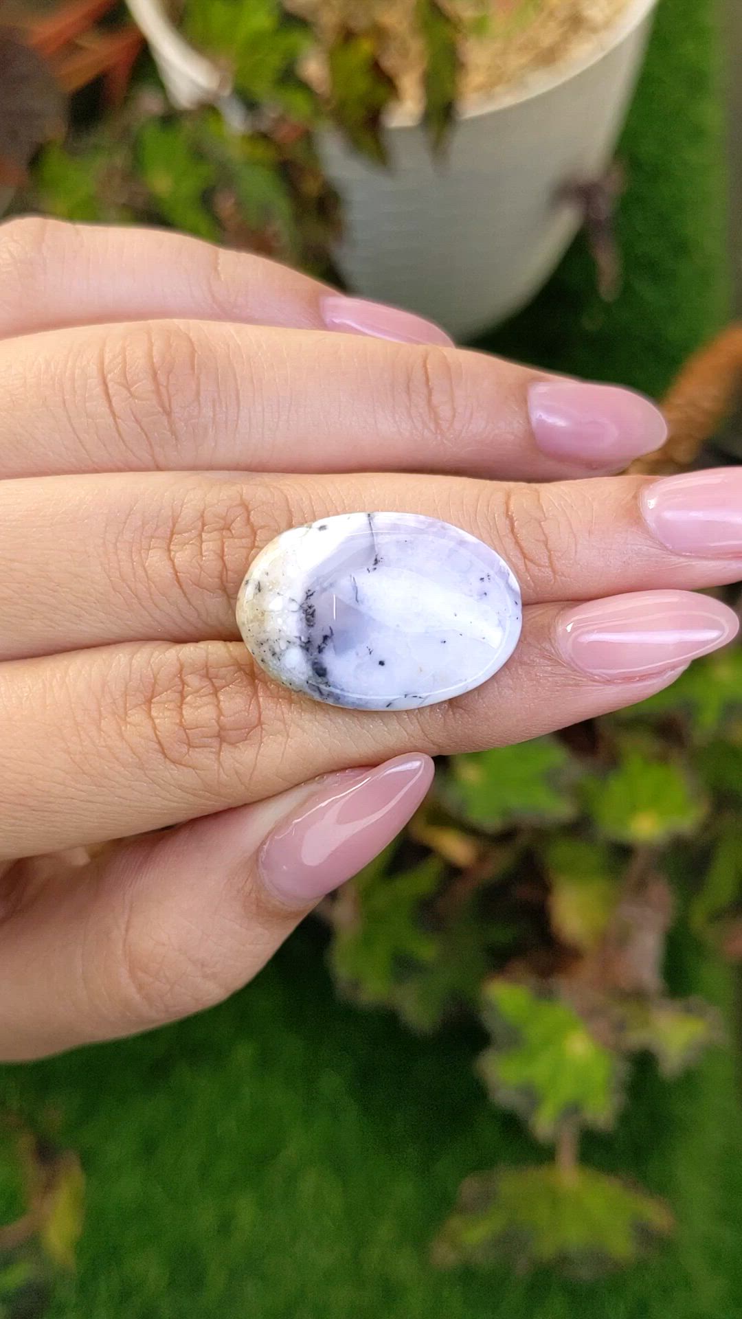 22.63 Ct. Multi Color Cabochon Agate from Madagascar Size Video