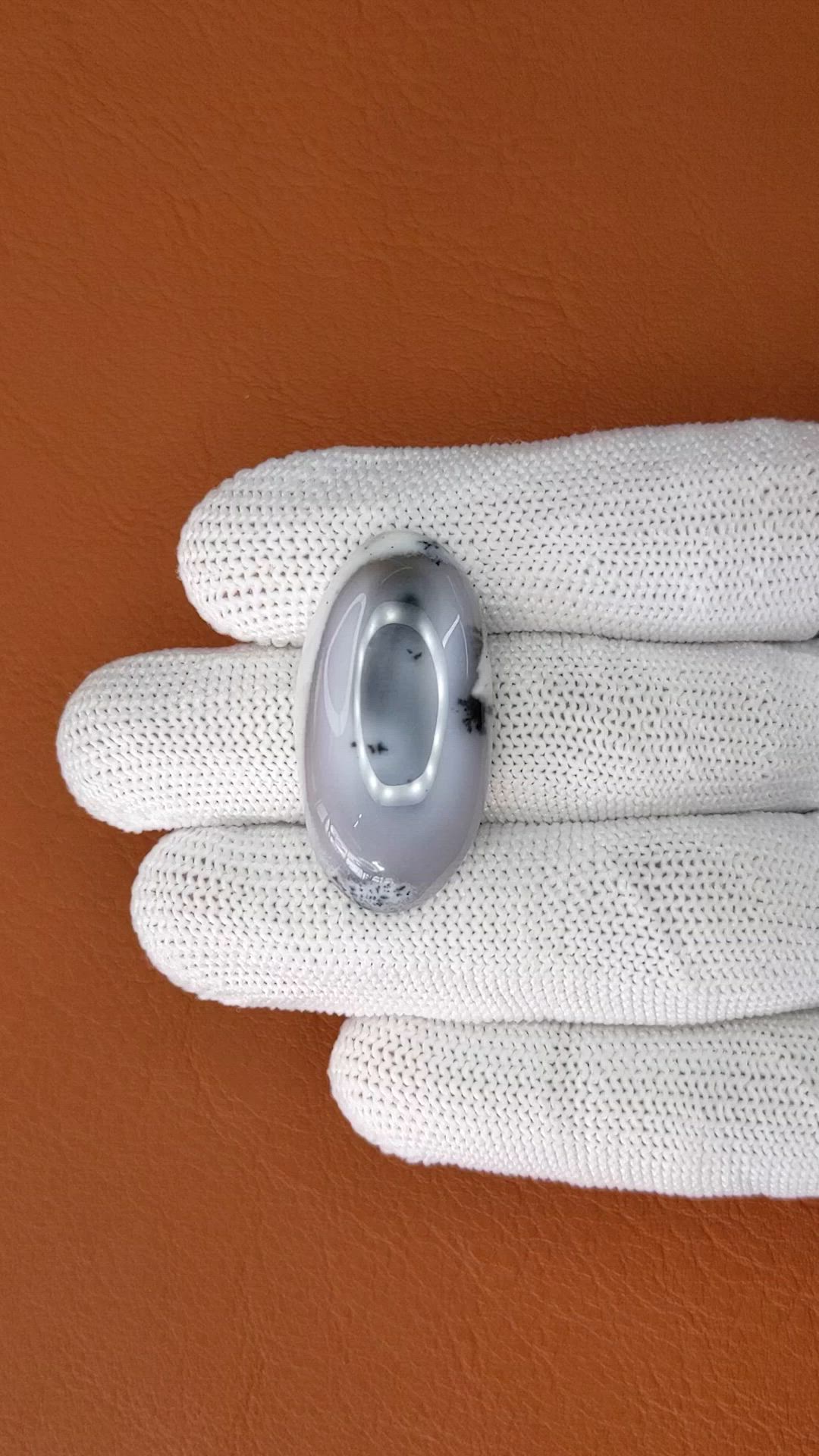 26.74 Ct. Grey Cabochon Agate from Madagascar Size Video