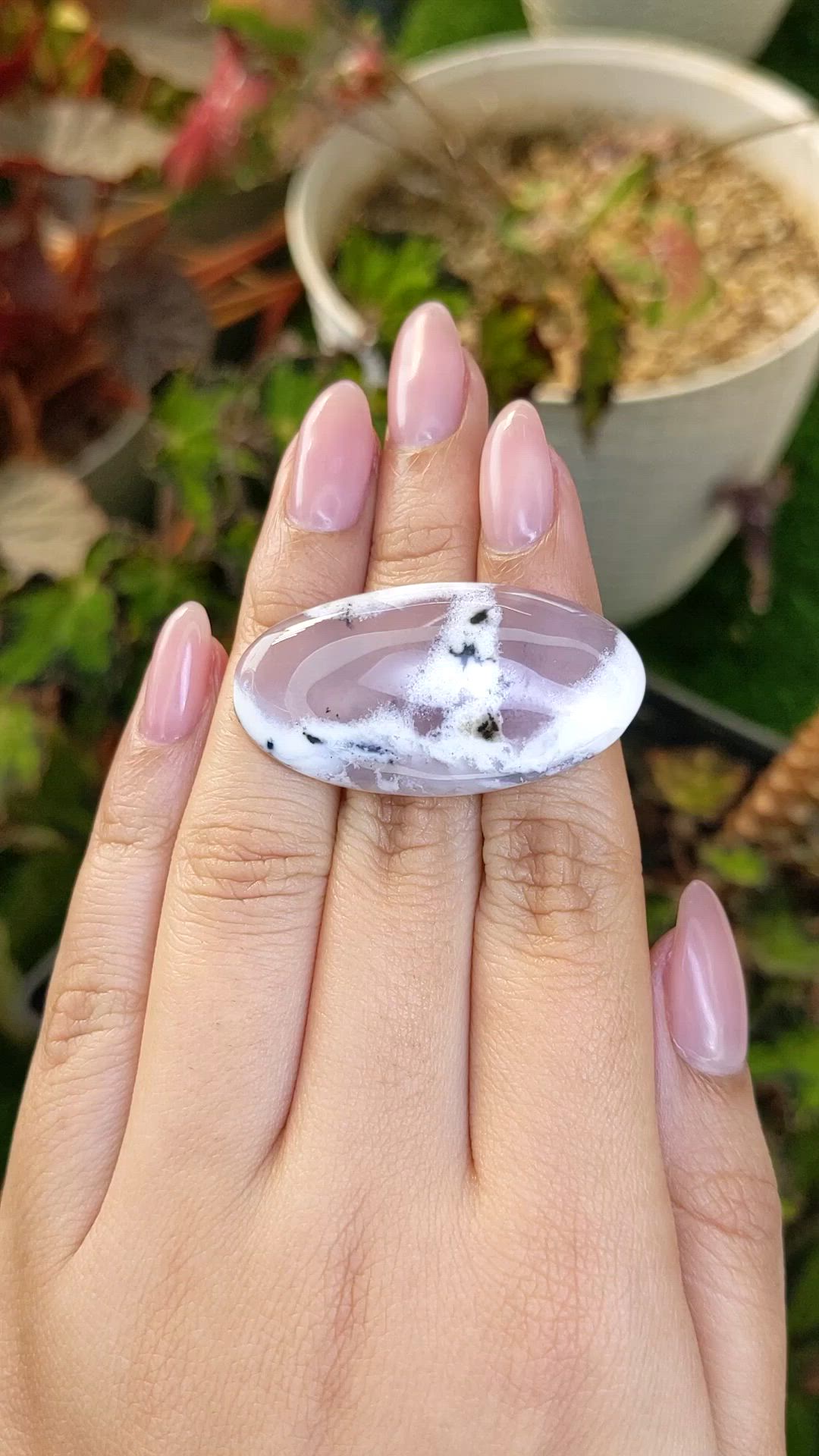 42.50 Ct. Multi Color Cabochon Agate from Madagascar Size Video
