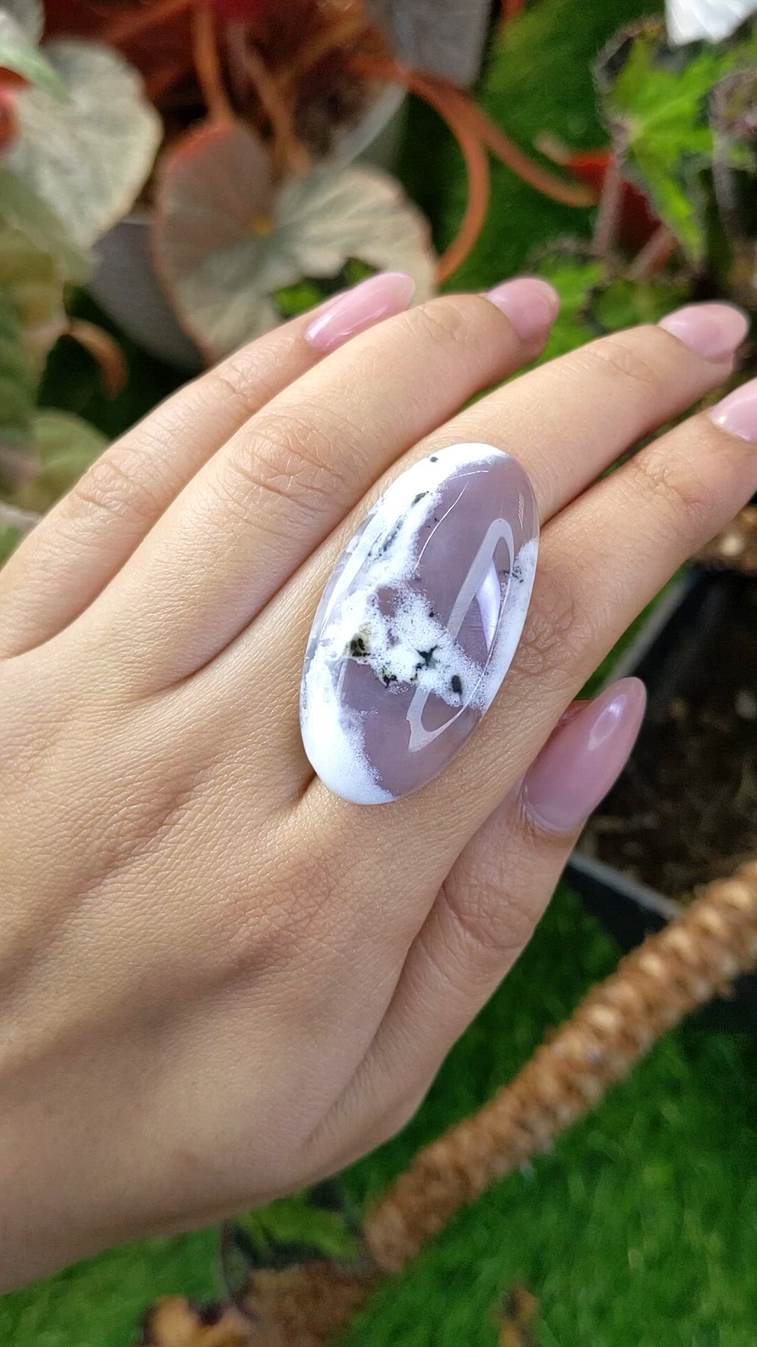 42.50 Ct. Multi Color Cabochon Agate from Madagascar Size Video