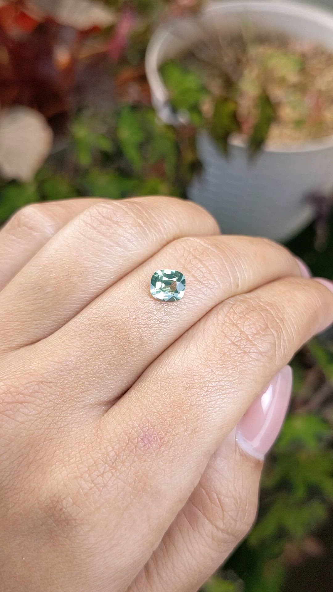 1.06 Ct. Green Zircon from Ceylon (Sri Lanka) Size Video