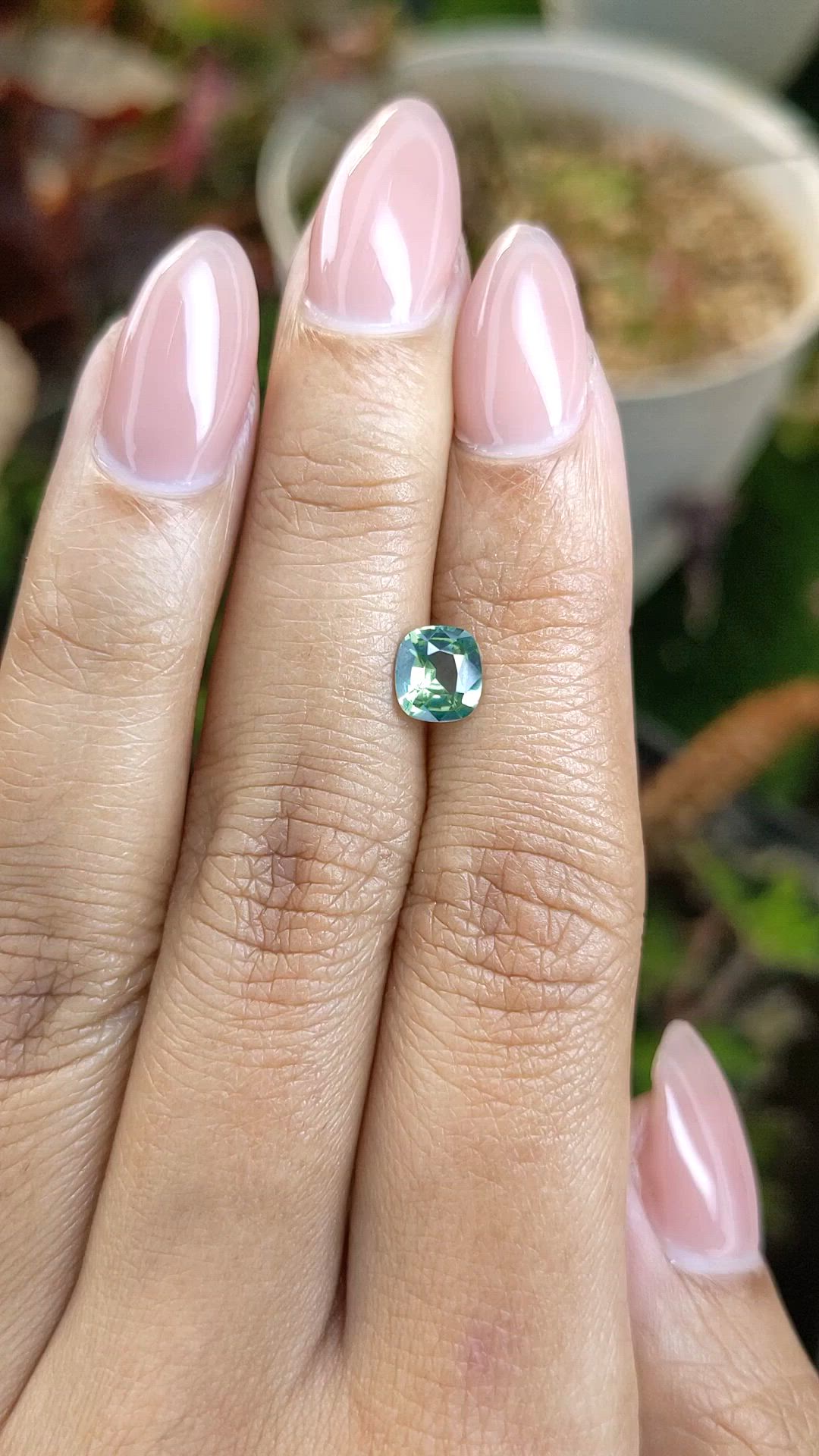 1.06 Ct. Green Zircon from Ceylon (Sri Lanka) Size Video