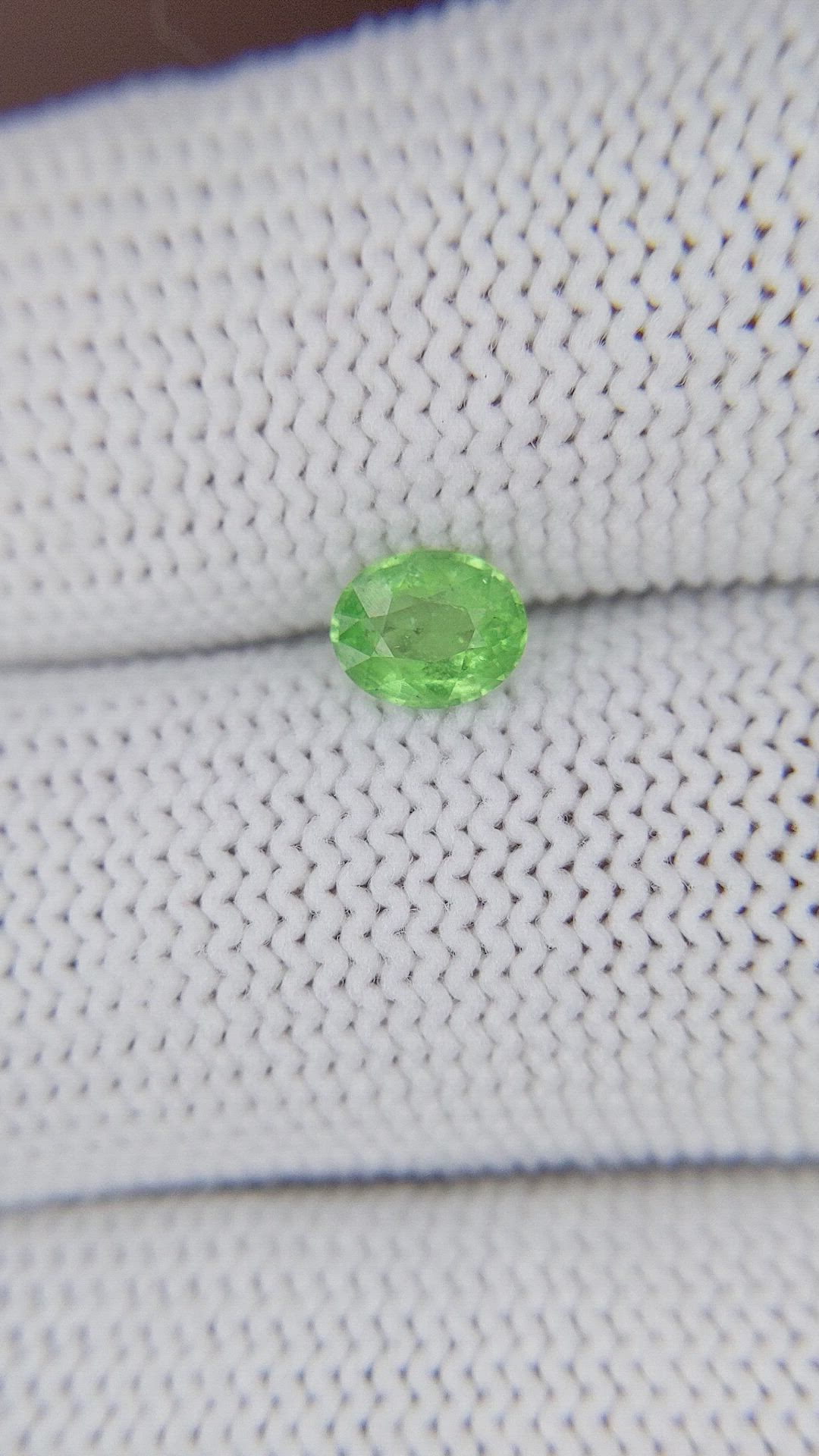 0.59 Ct. Tsavorite Garnet from Tanzania Size Video