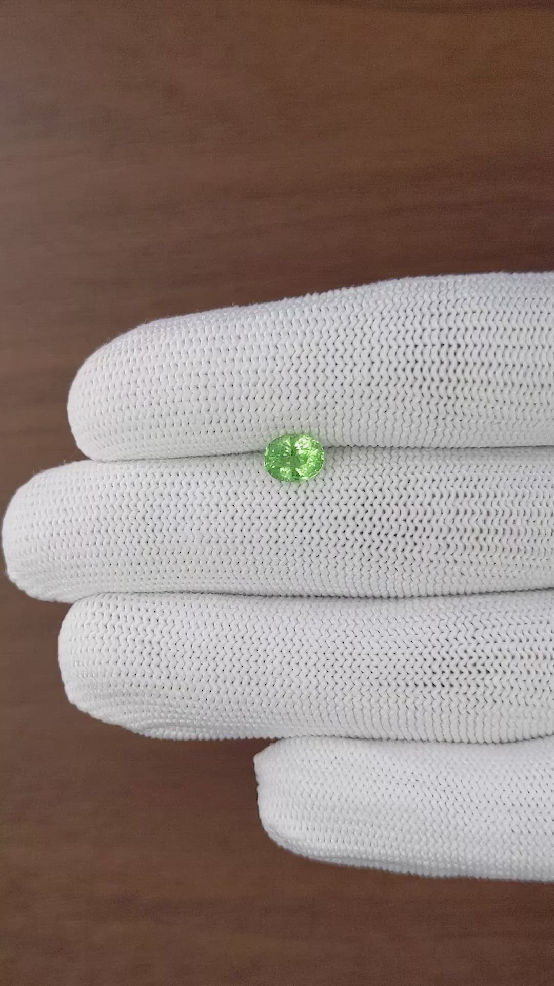 1.12 Ct. Tsavorite Garnet from Tanzania Size Video