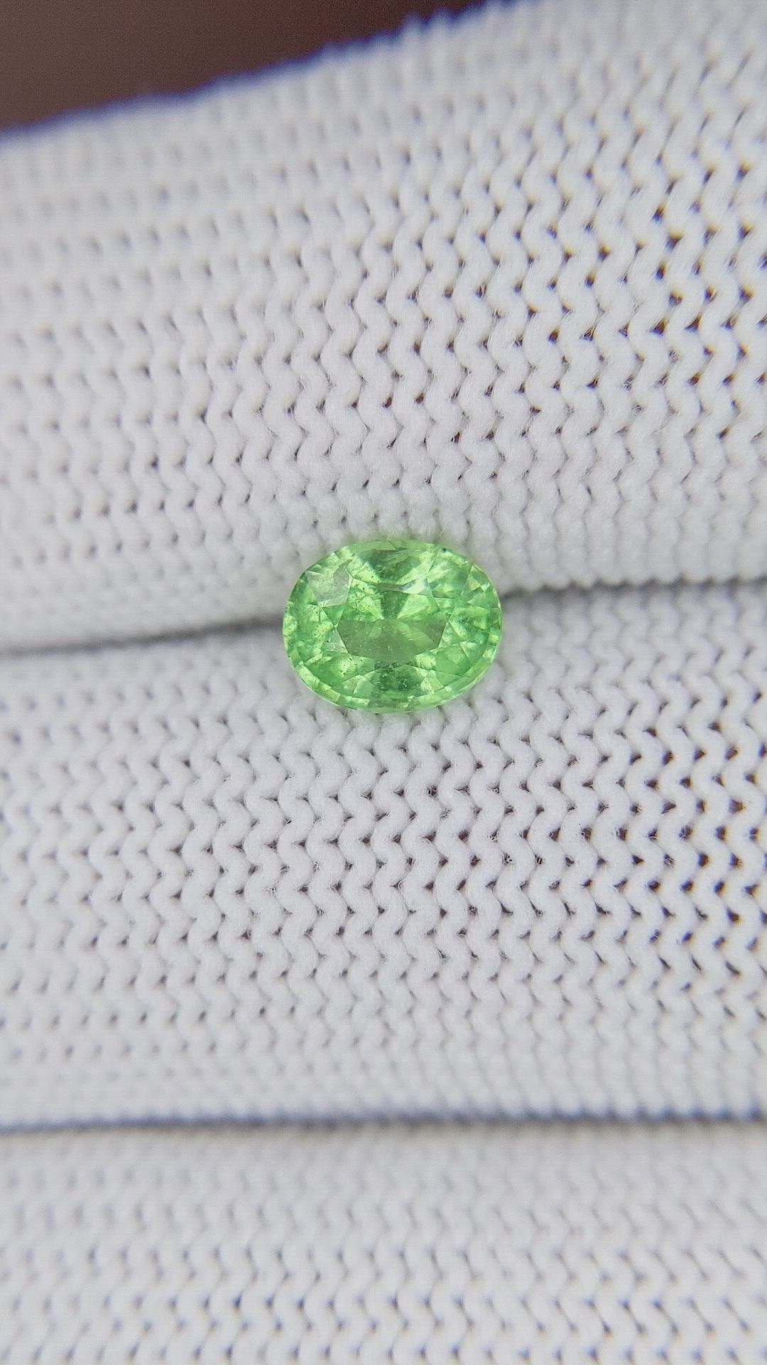 1.12 Ct. Tsavorite Garnet from Tanzania Size Video