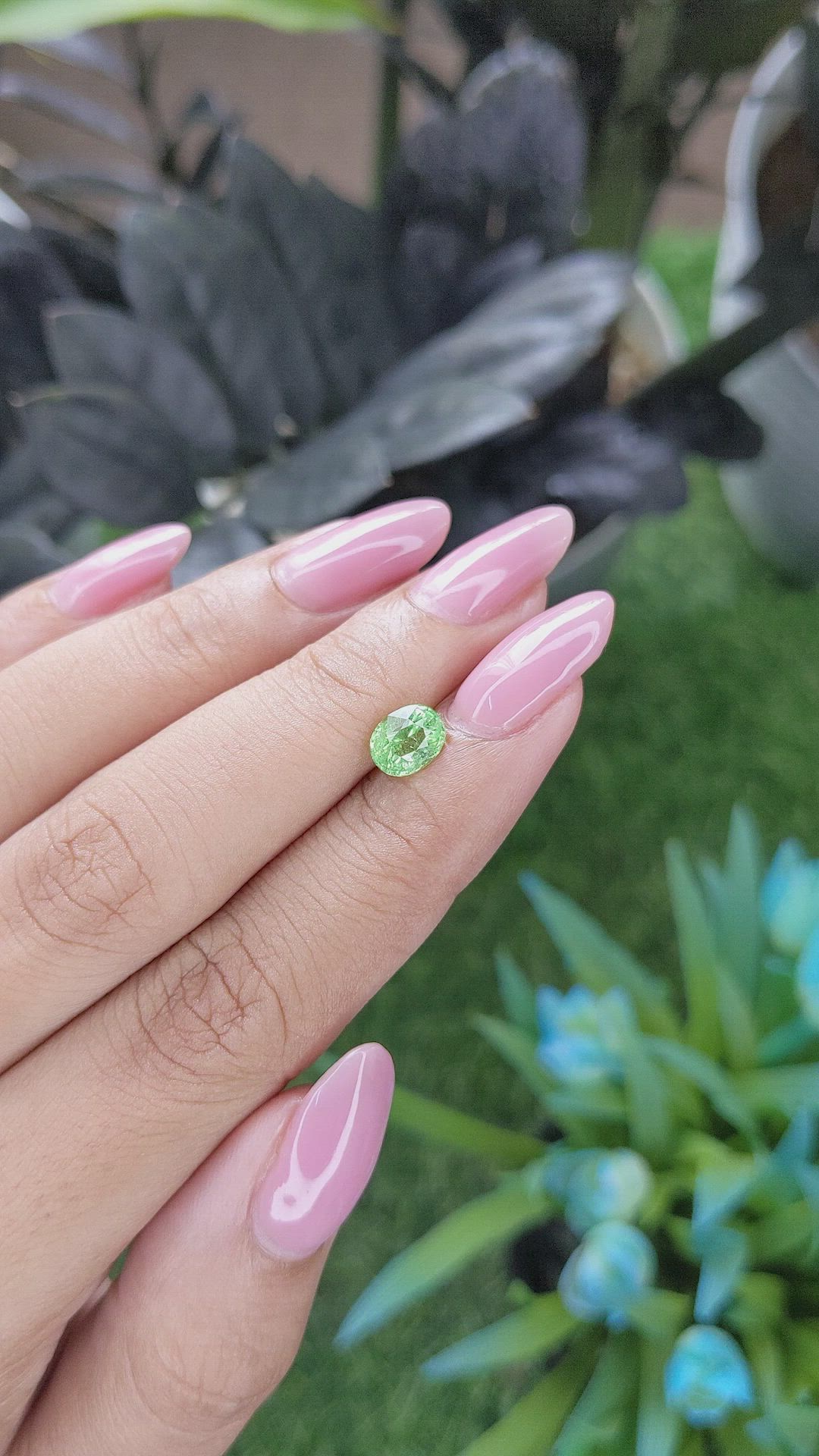 1.12 Ct. Tsavorite Garnet from Tanzania Size Video