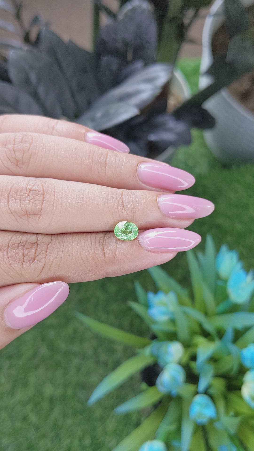 1.12 Ct. Tsavorite Garnet from Tanzania Size Video
