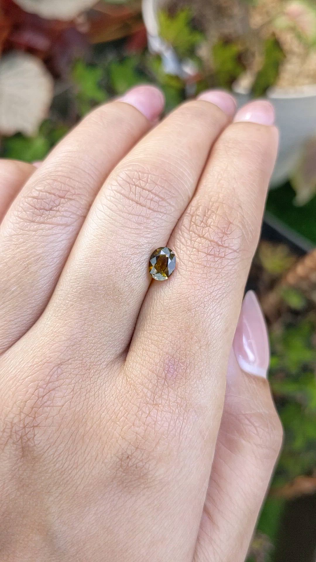 0.65 Ct. Yellowish Brown Zircon from Ceylon (Sri Lanka) Size Video