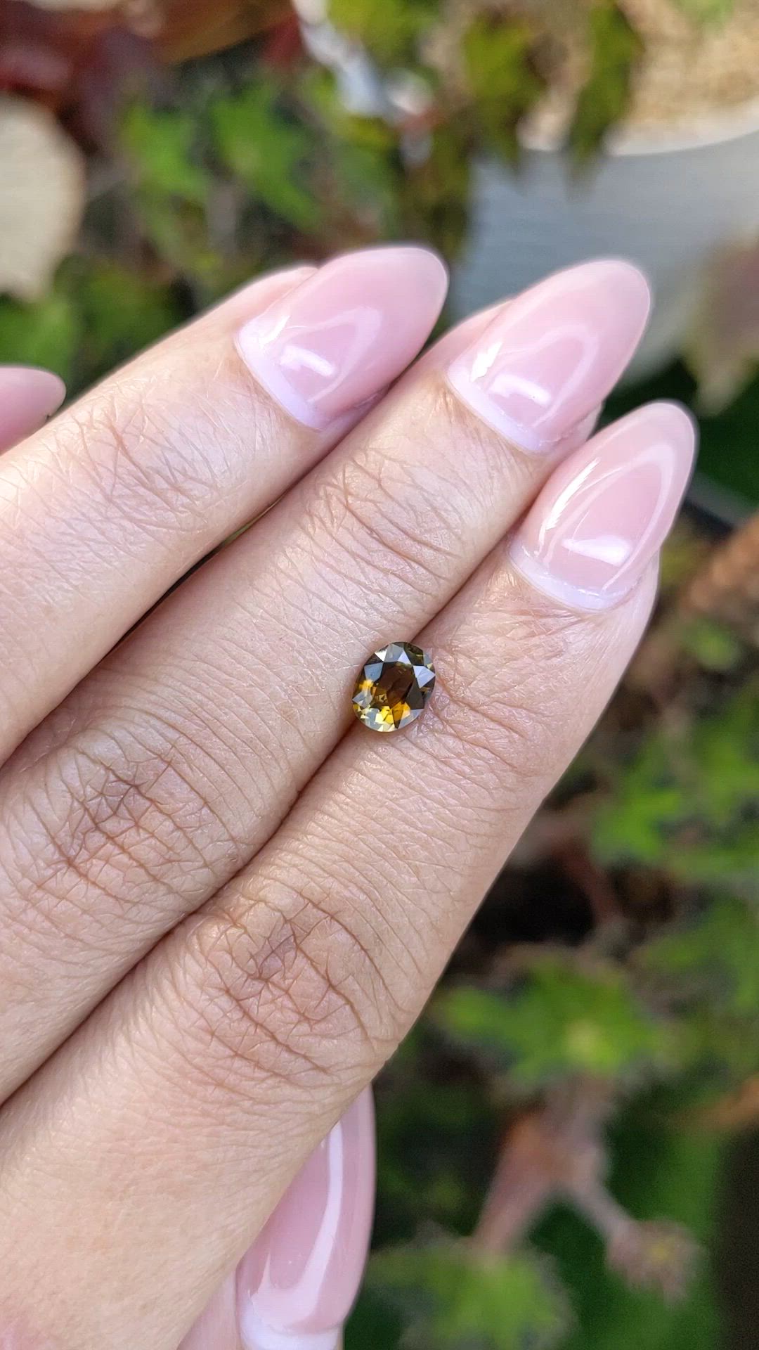 0.65 Ct. Yellowish Brown Zircon from Ceylon (Sri Lanka) Size Video