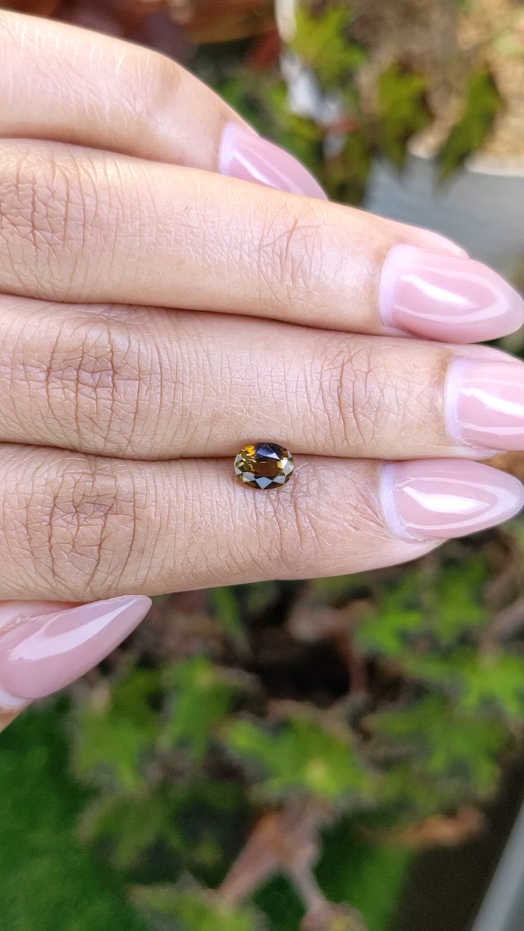 0.65 Ct. Yellowish Brown Zircon from Ceylon (Sri Lanka) Size Video