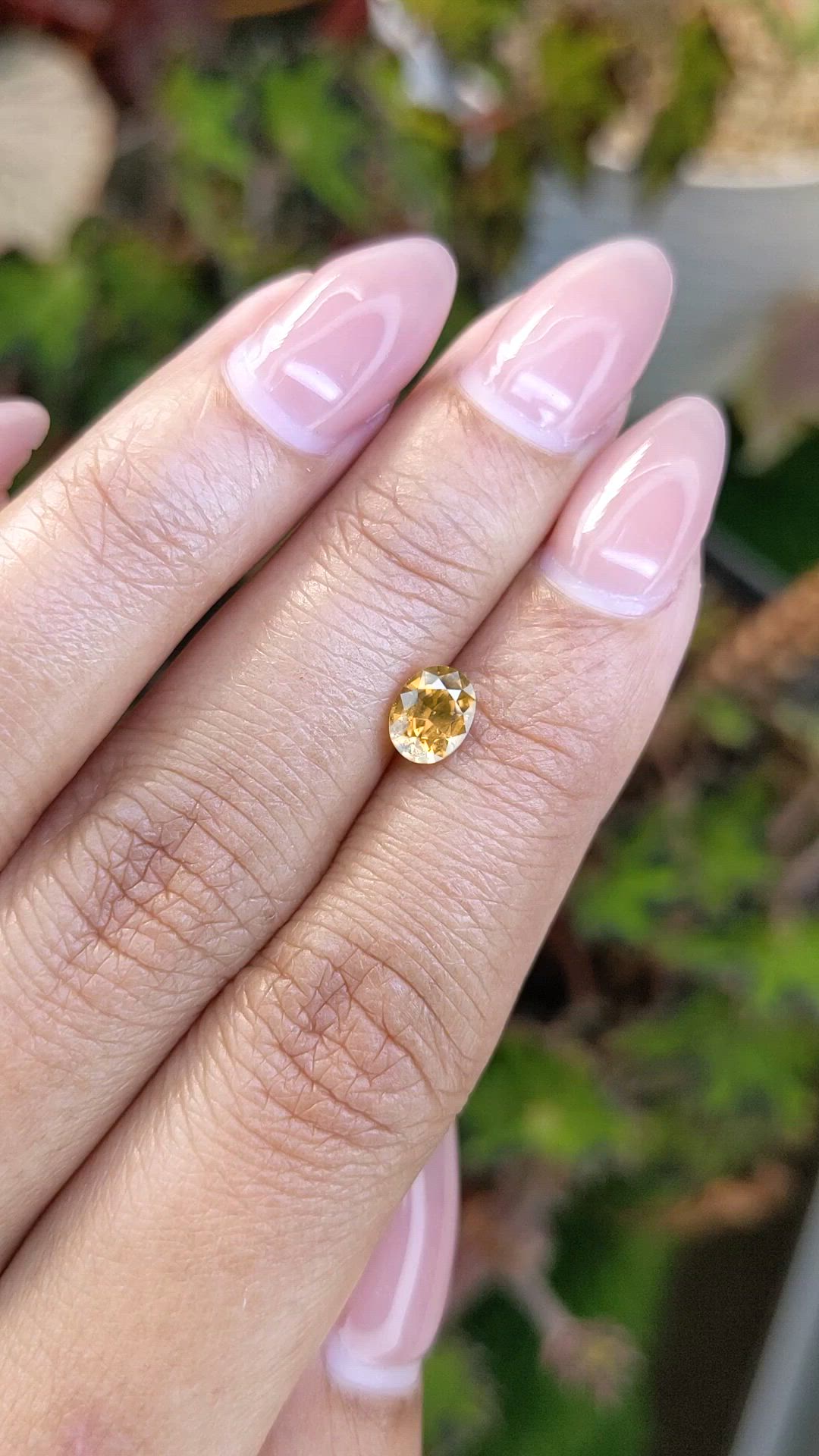 1.09 Ct. Brownish Yellow Zircon from Ceylon (Sri Lanka) Size Video