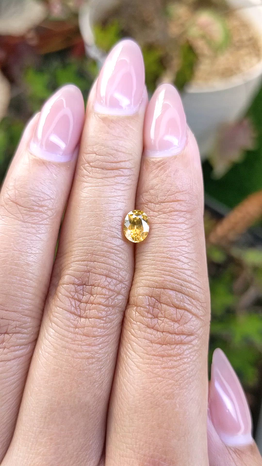 1.09 Ct. Brownish Yellow Zircon from Ceylon (Sri Lanka) Size Video
