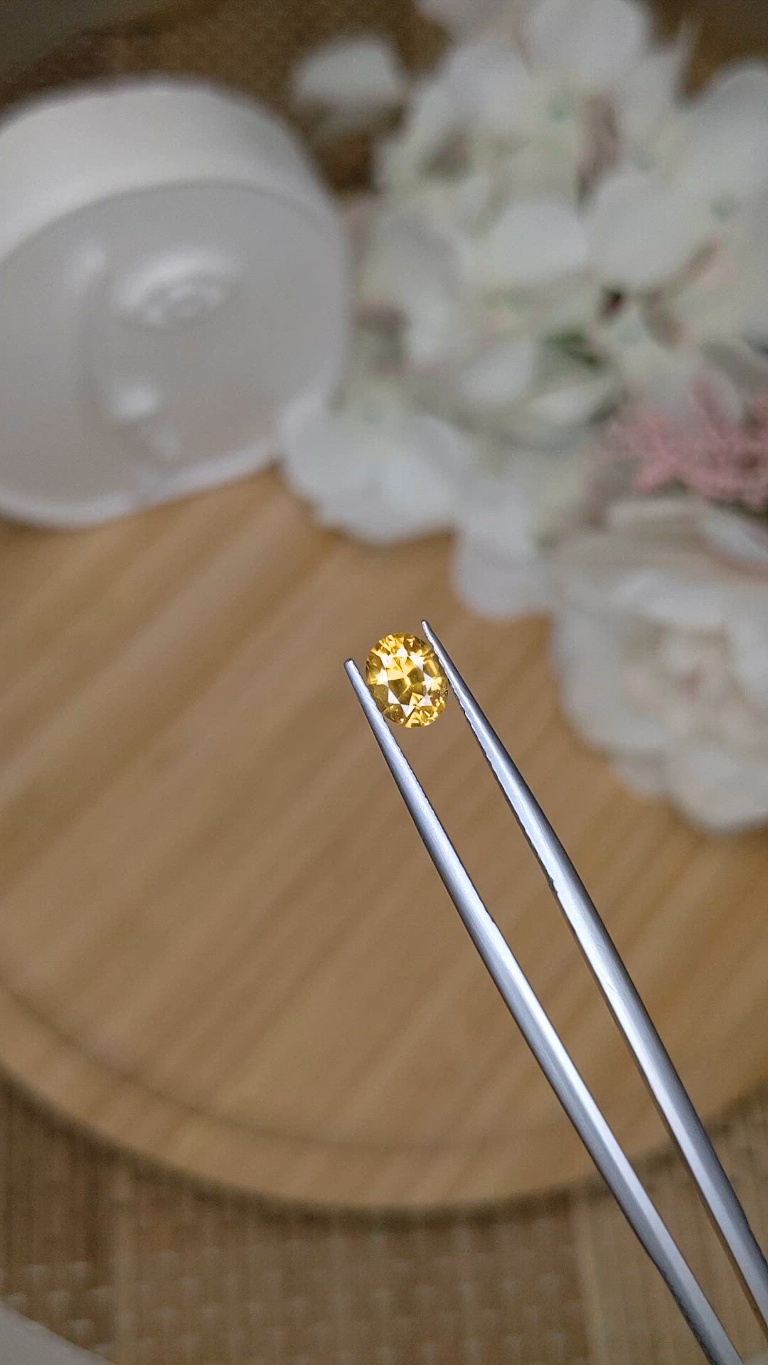 1.09 Ct. Brownish Yellow Zircon from Ceylon (Sri Lanka) Size Video