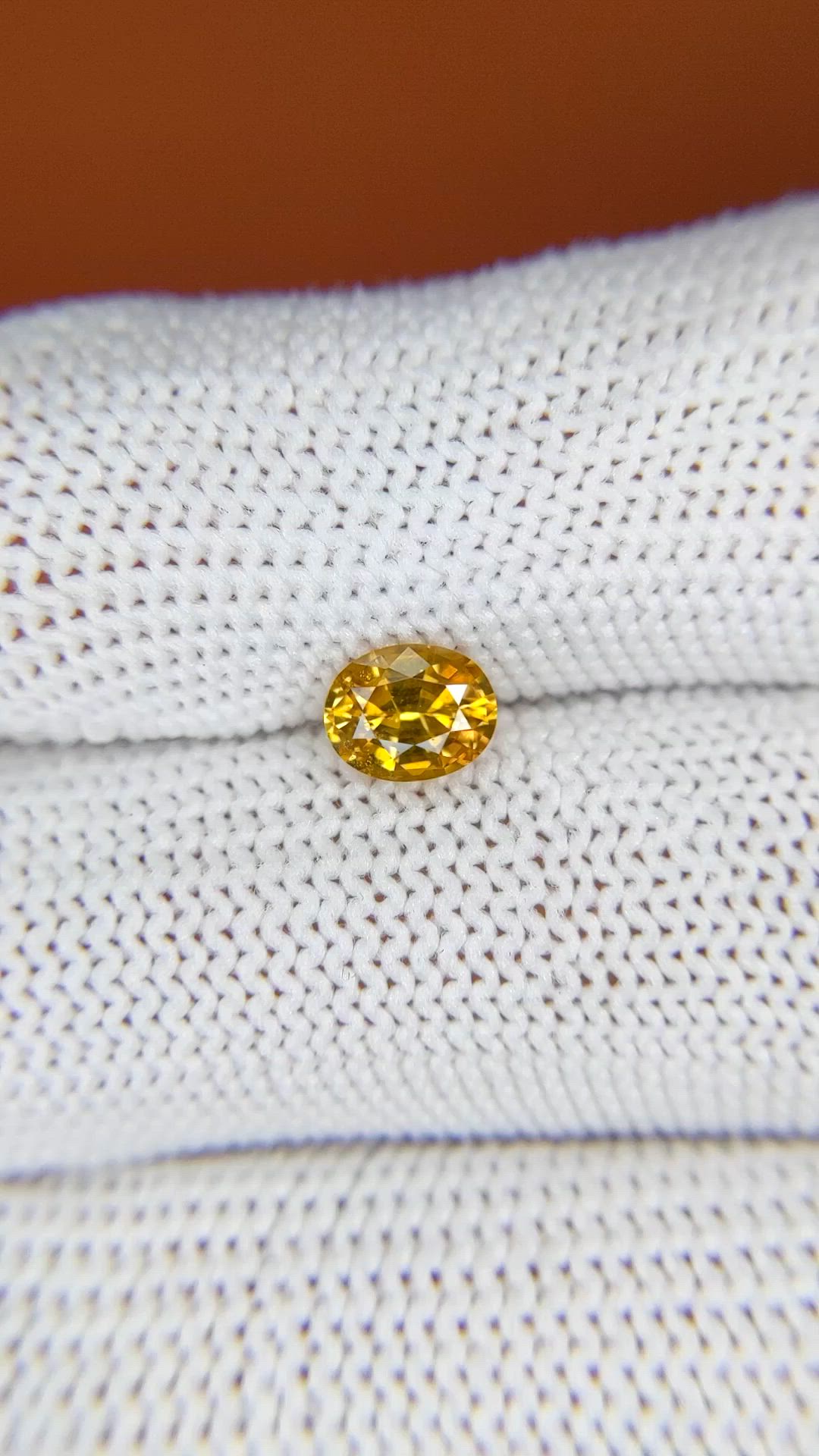 1.09 Ct. Brownish Yellow Zircon from Ceylon (Sri Lanka) Size Video