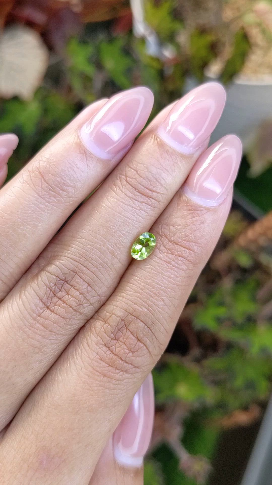 0.56 Ct. Green (Lime Green) Peridot from Pakistan Size Video