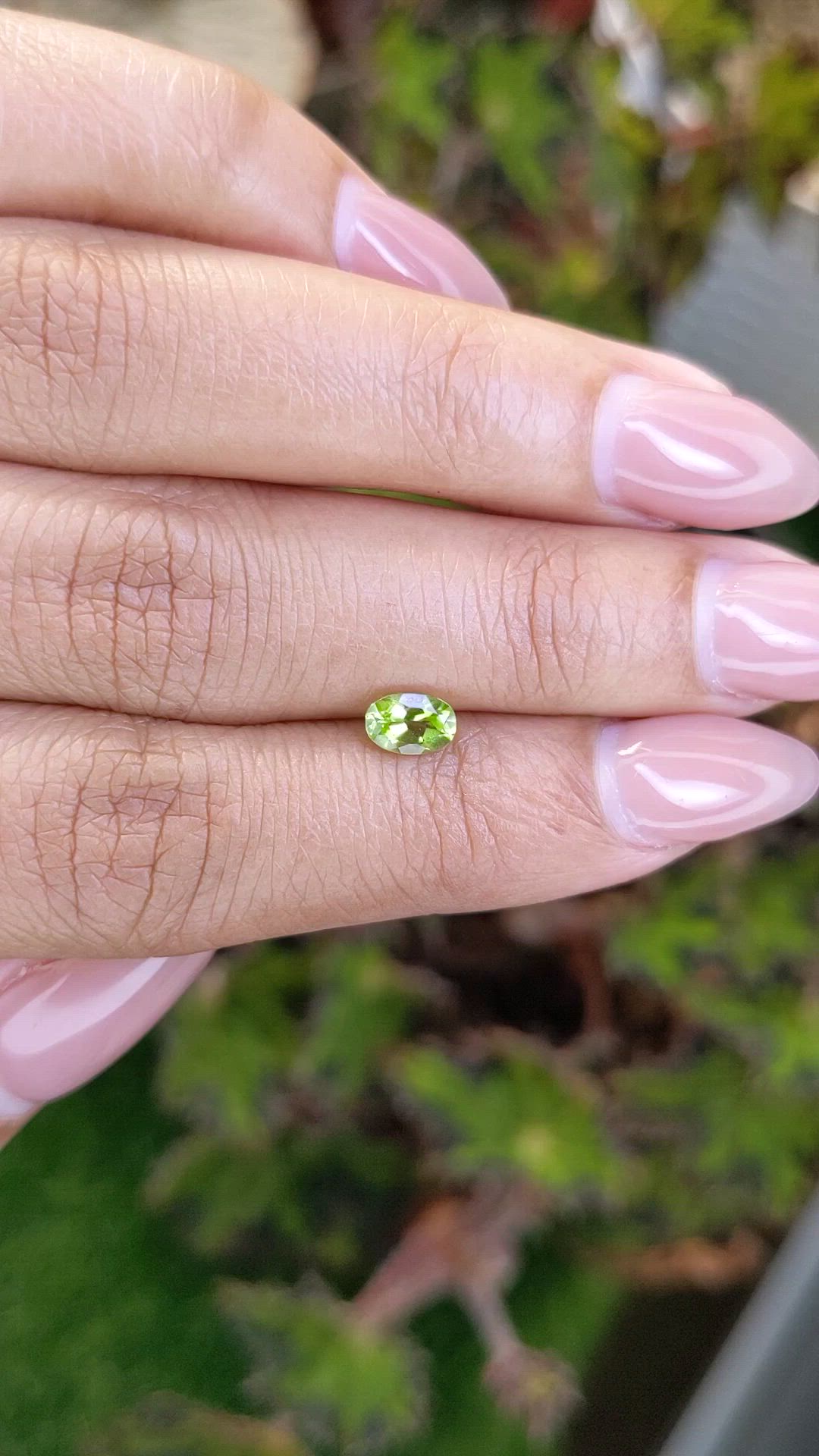0.56 Ct. Green (Lime Green) Peridot from Pakistan Size Video
