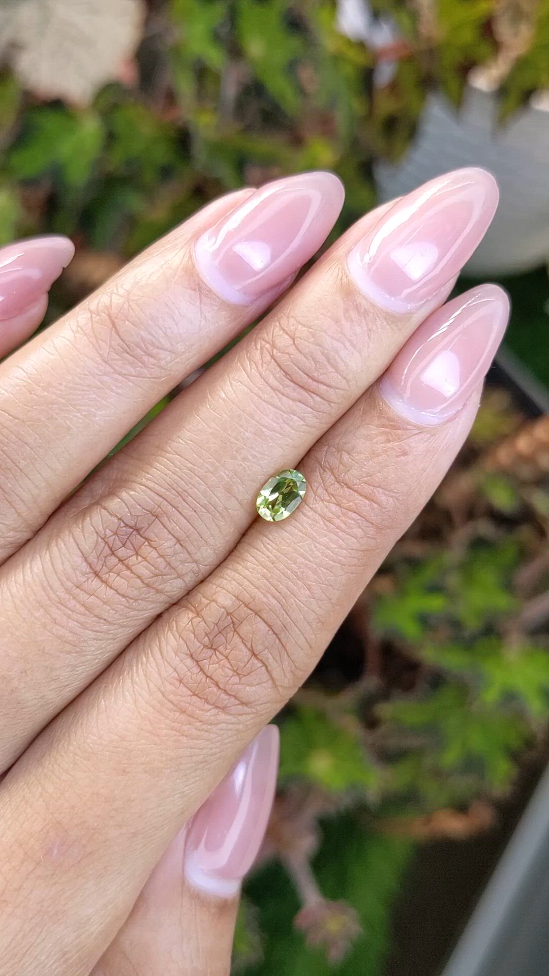 0.54 Ct. Yellowish Green Peridot from Pakistan Size Video