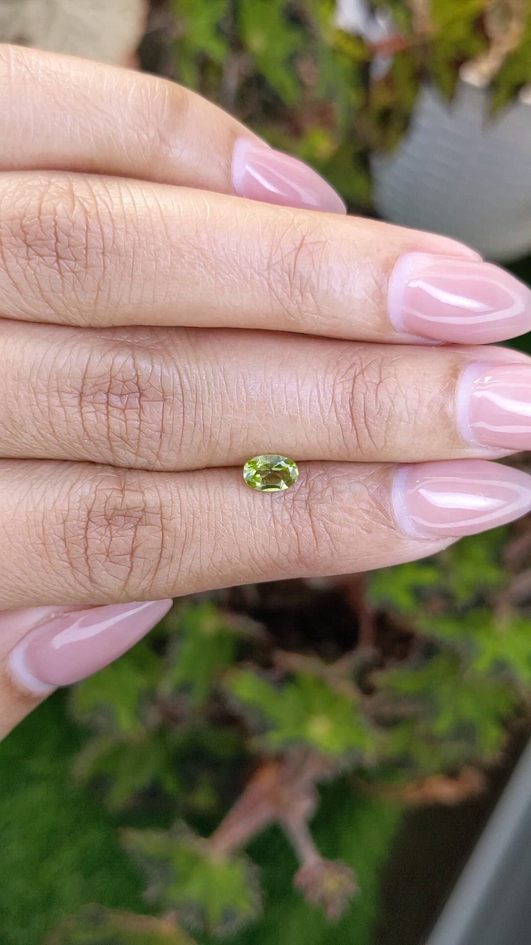 0.54 Ct. Yellowish Green Peridot from Pakistan Size Video