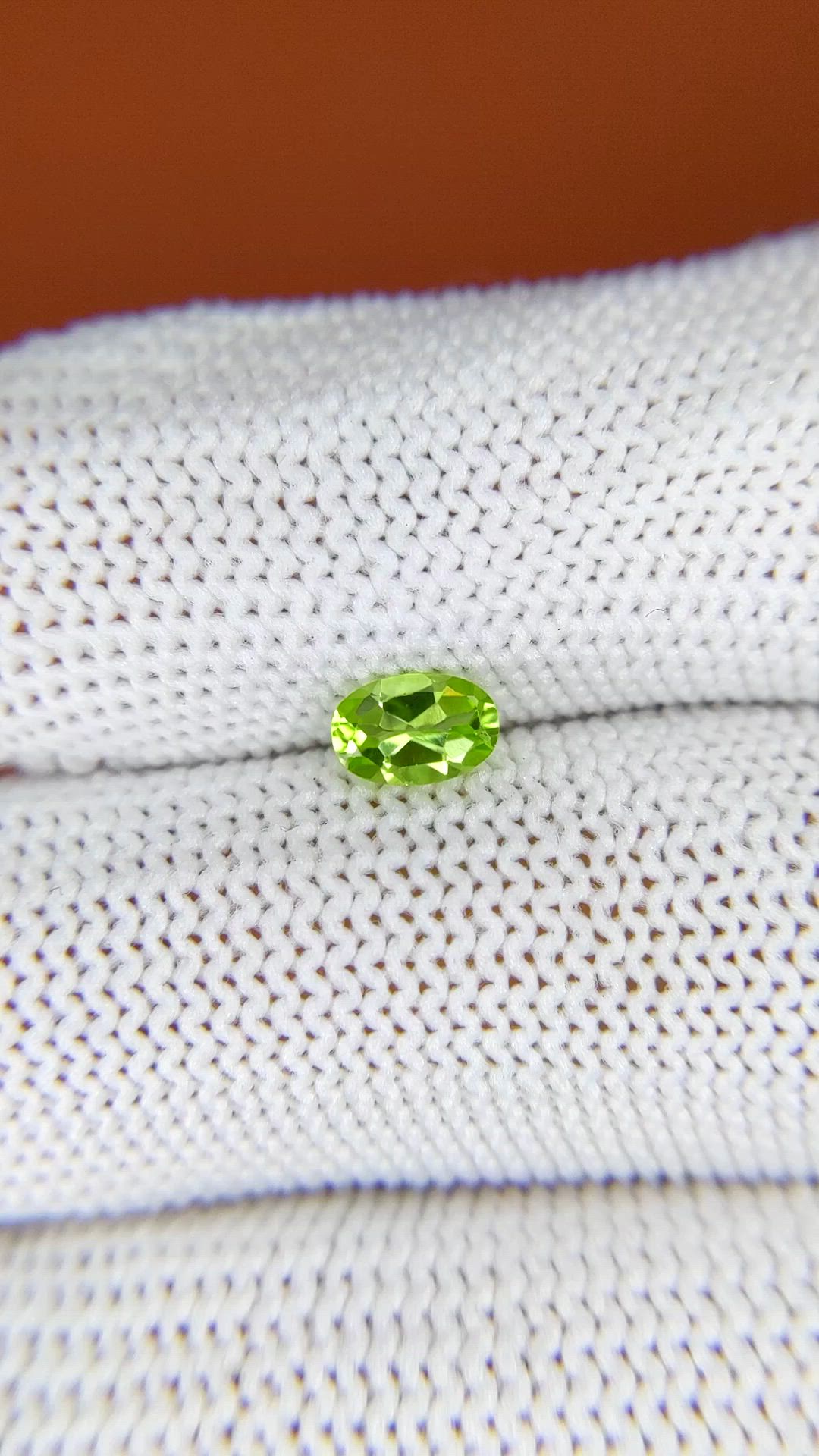 0.47 Ct. Yellowish Green Peridot from Pakistan Size Video