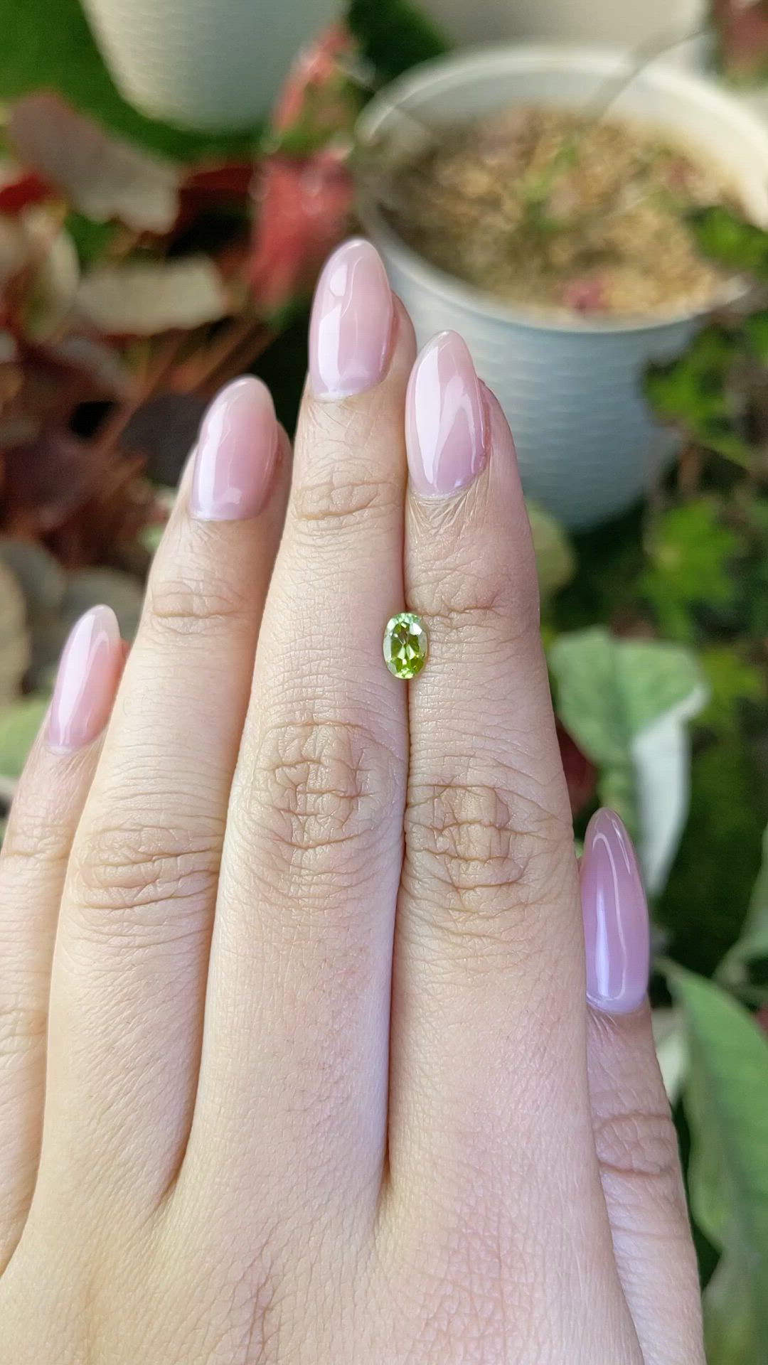 0.47 Ct. Yellowish Green Peridot from Pakistan Size Video