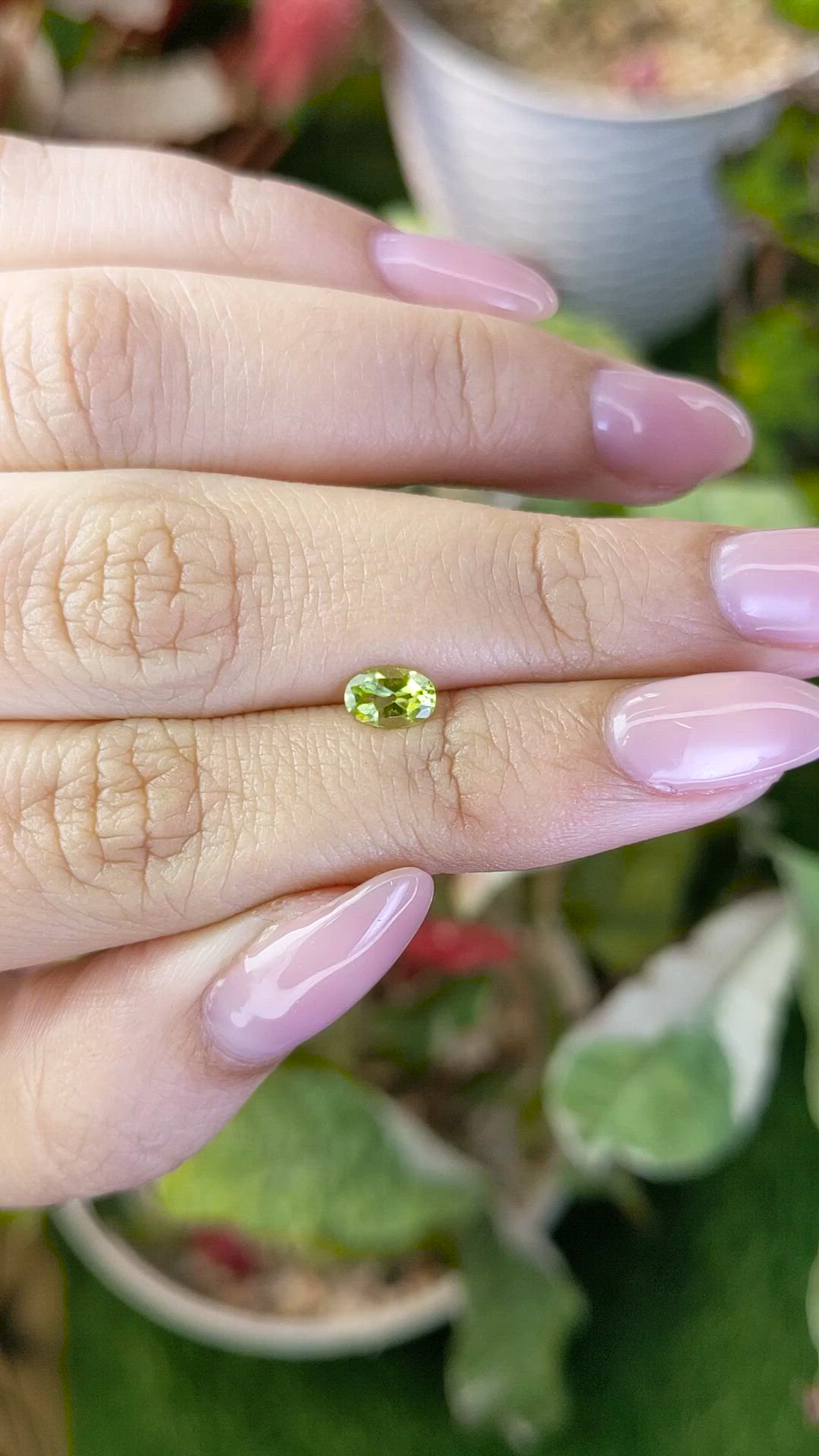 0.47 Ct. Yellowish Green Peridot from Pakistan Size Video