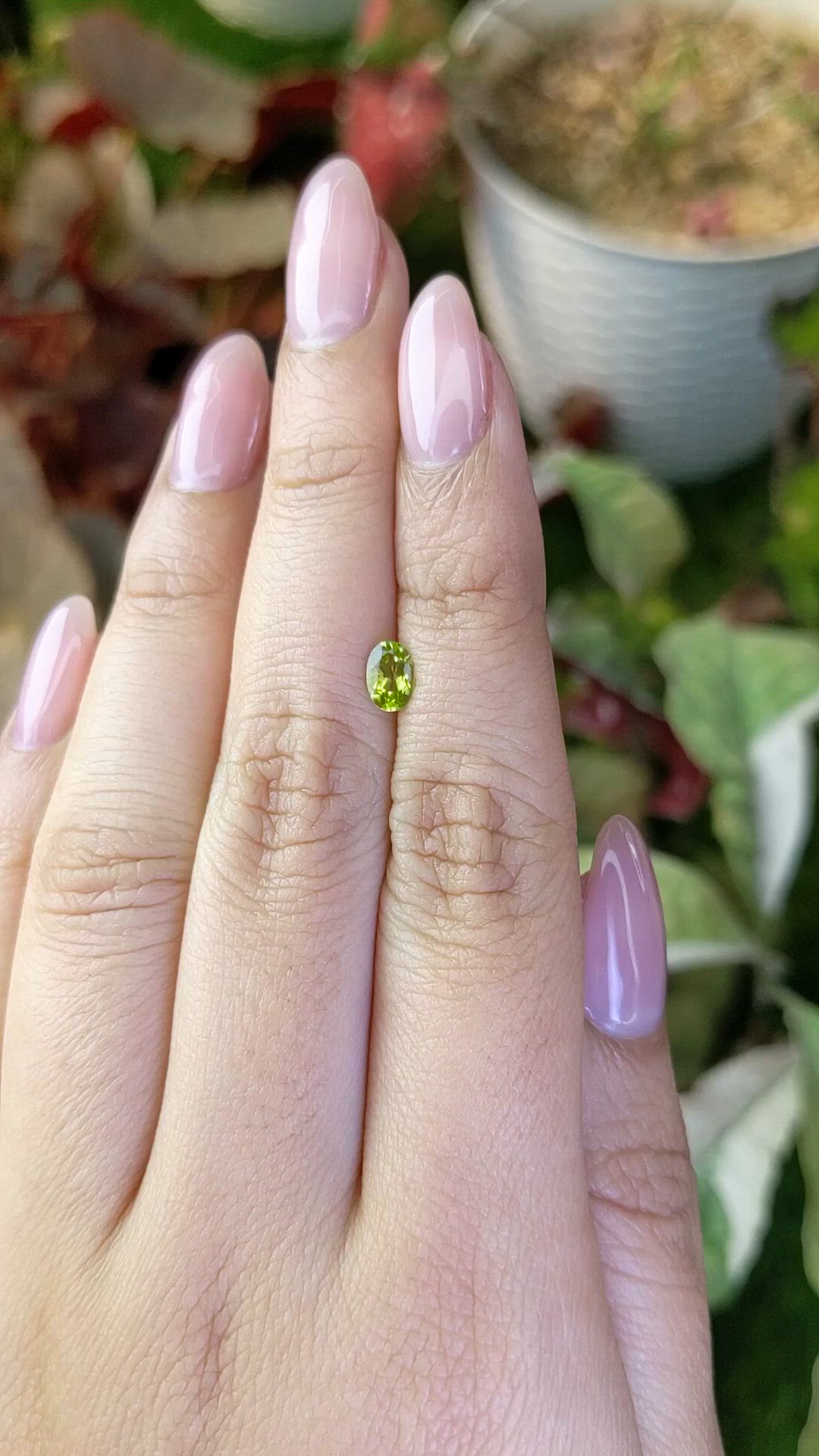 0.49 Ct. Yellowish Green Peridot from Pakistan Size Video