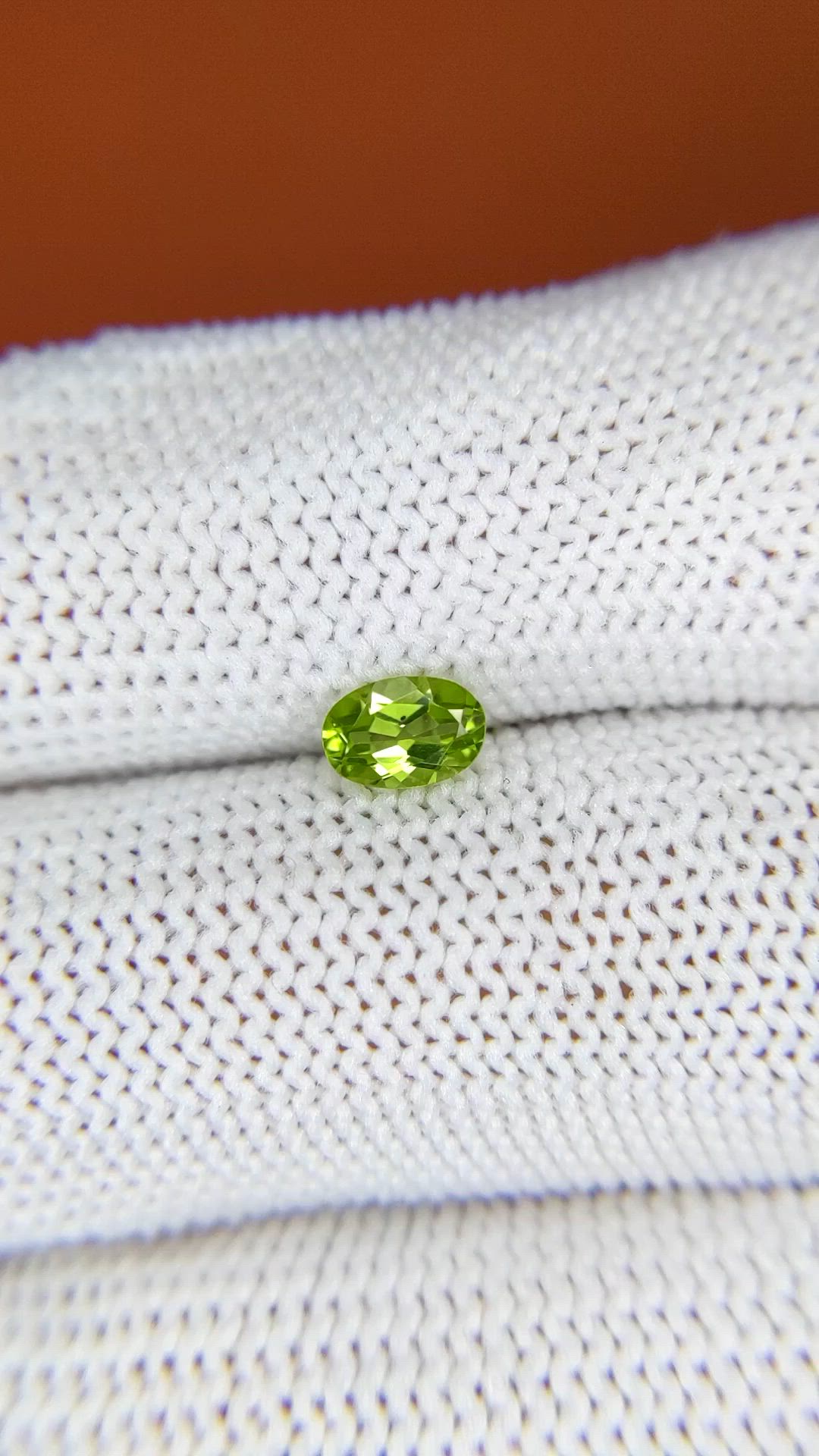 0.49 Ct. Yellowish Green Peridot from Pakistan Size Video