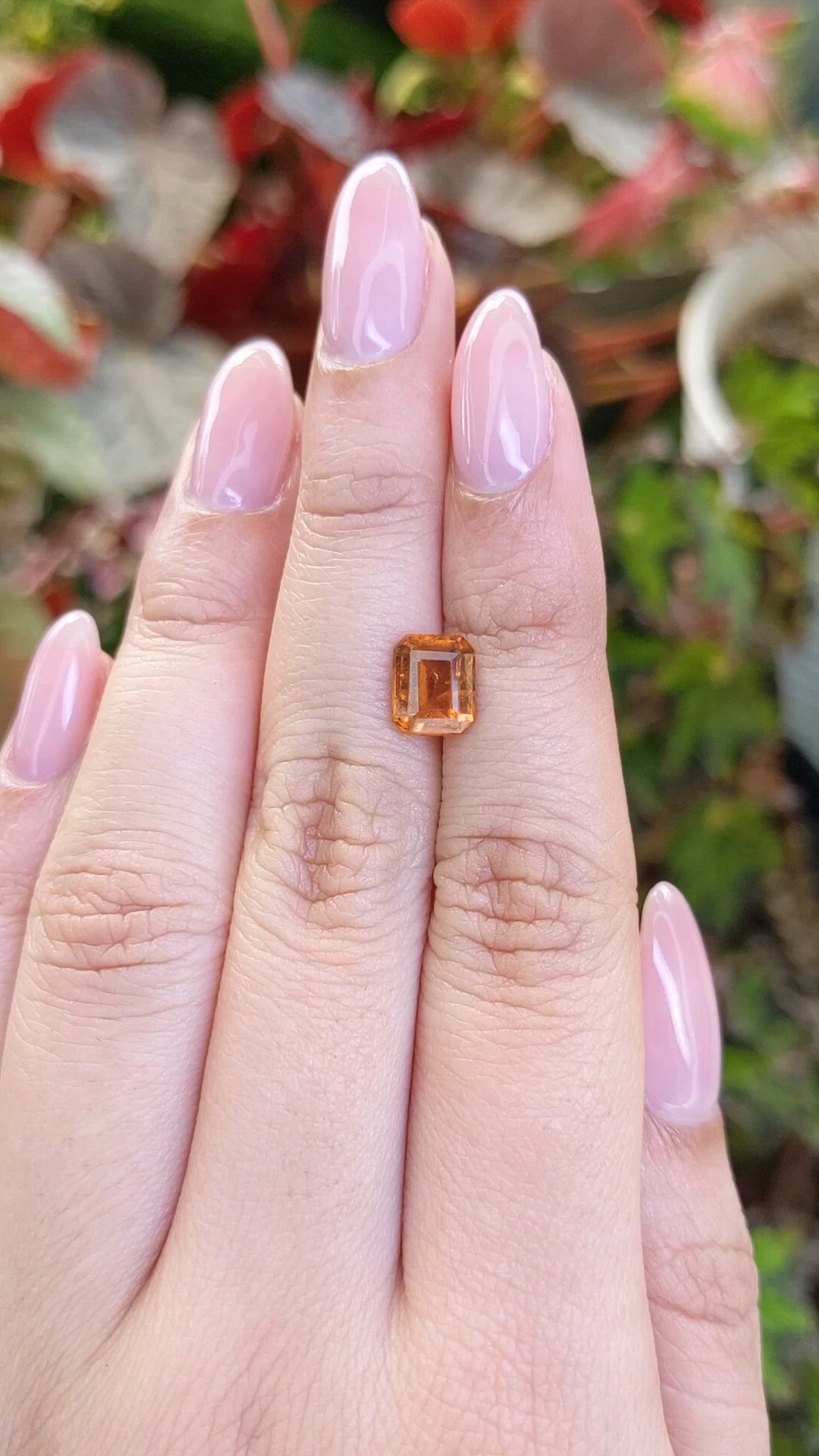 1.95 Ct. Orange Hessonite Garnet from Madagascar Size Video