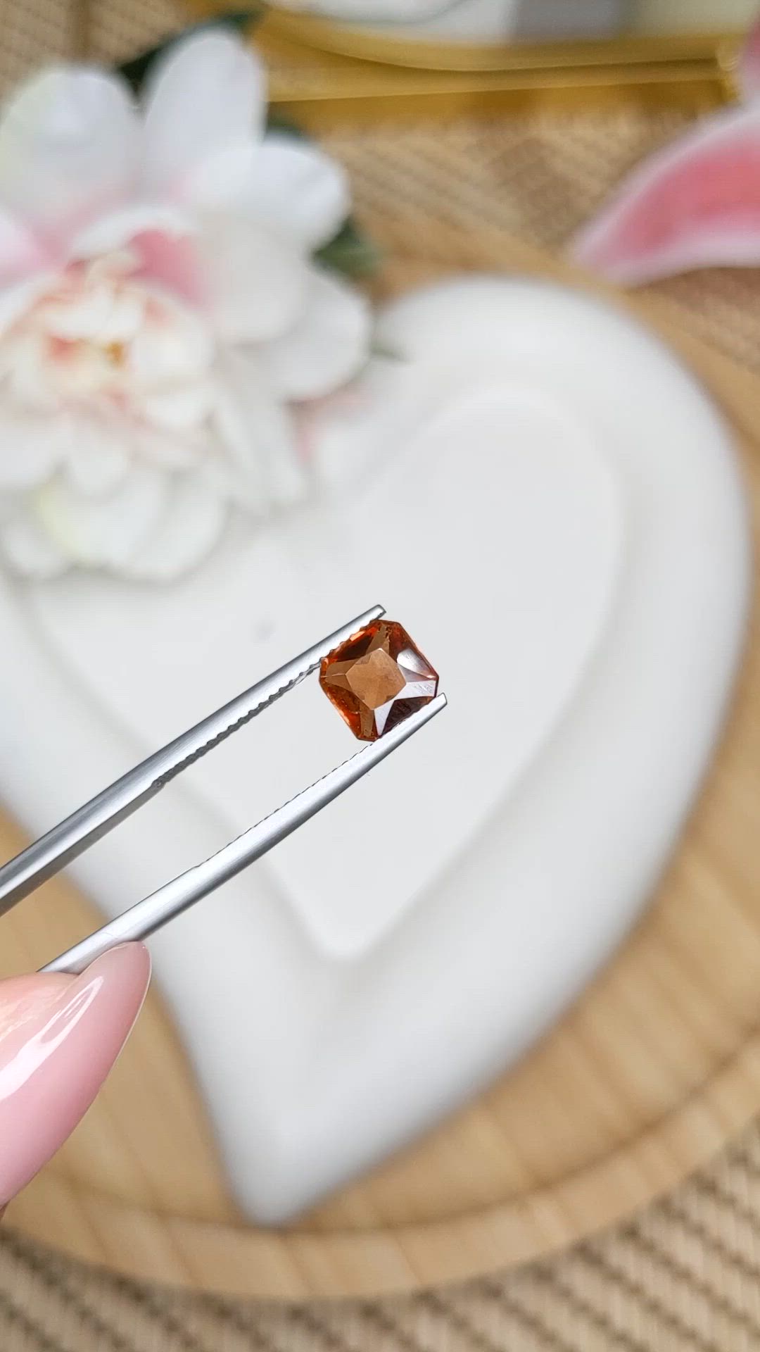 1.91 Ct. Orange Hessonite Garnet from Madagascar Size Video
