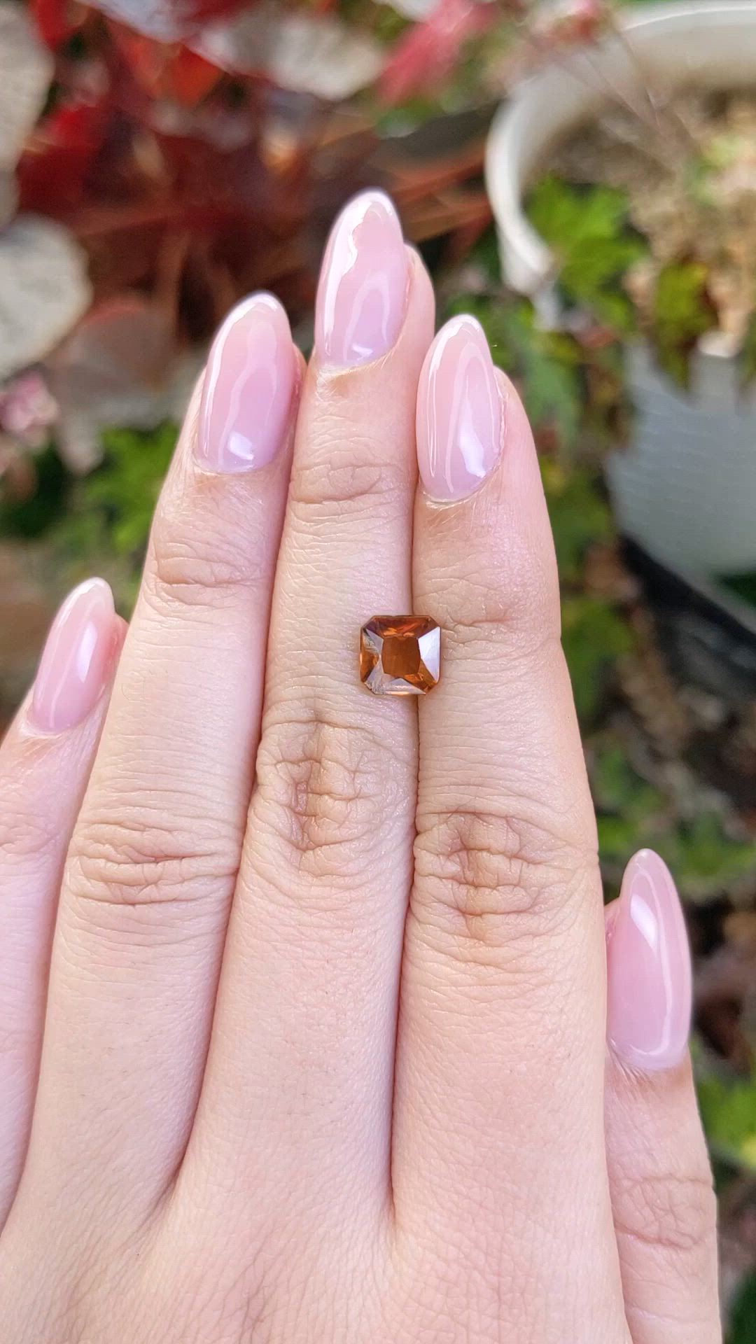 1.91 Ct. Orange Hessonite Garnet from Madagascar Size Video