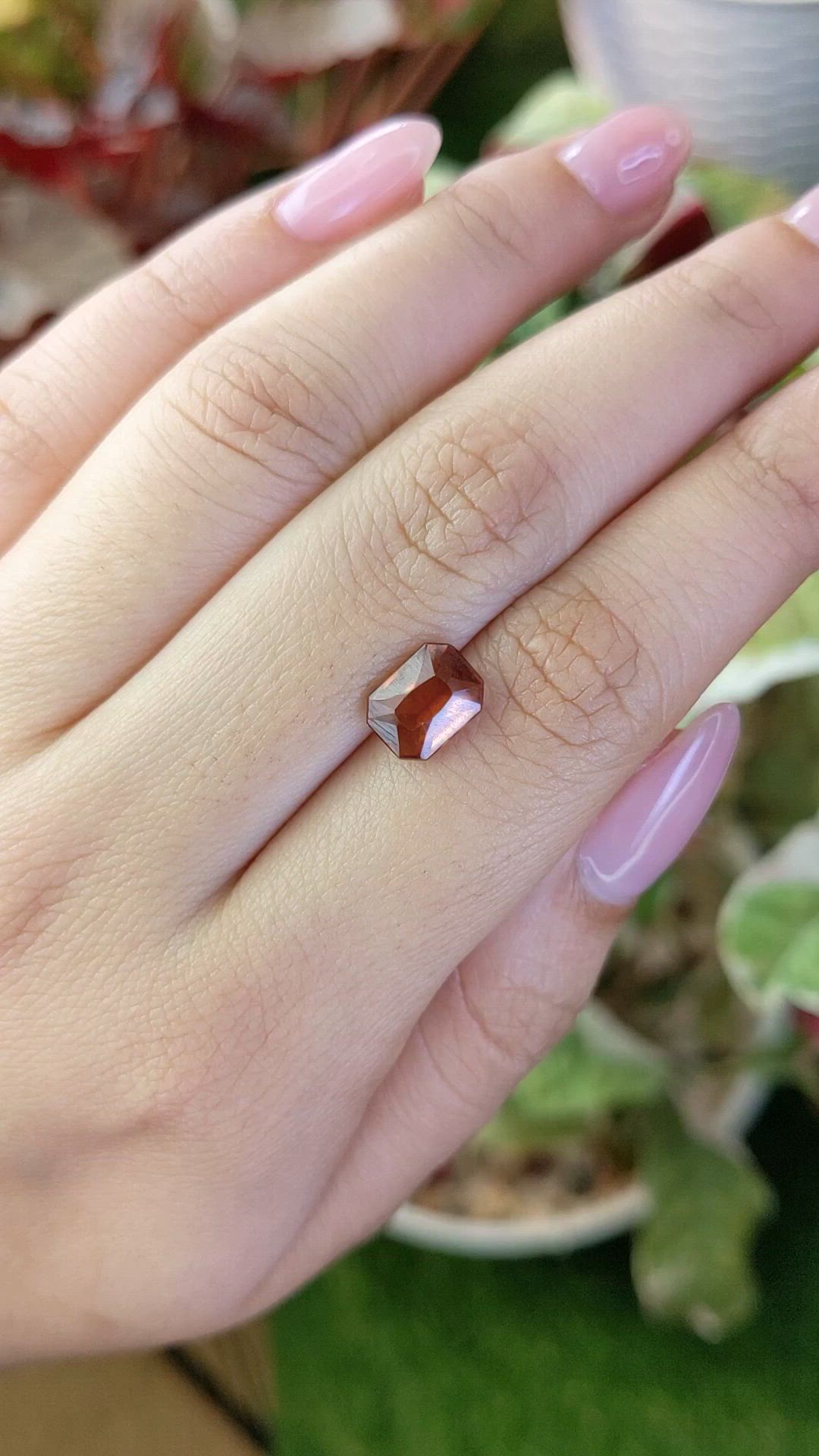 2.23 Ct. Orange Hessonite Garnet from Madagascar Size Video