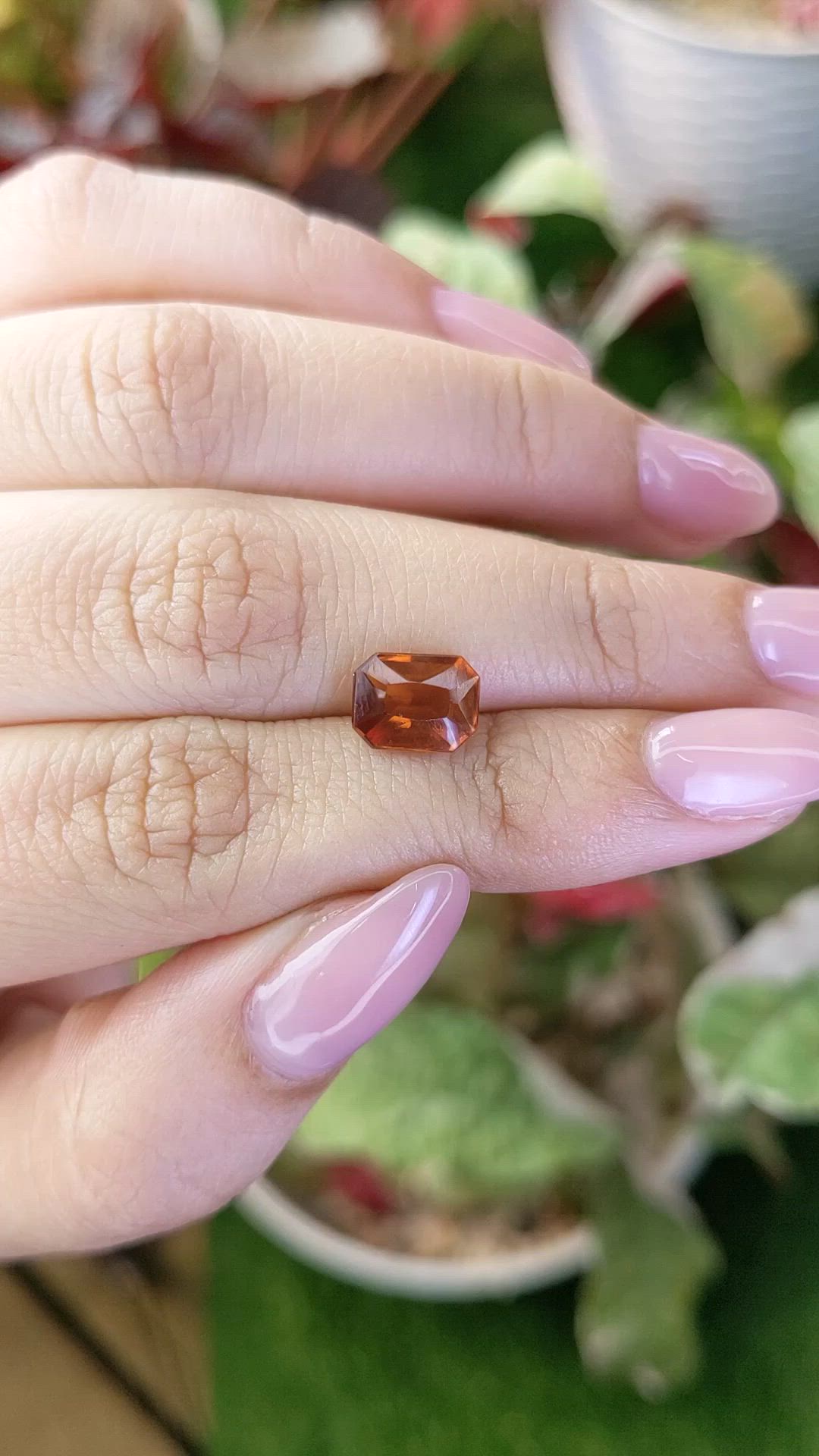 2.23 Ct. Orange Hessonite Garnet from Madagascar Size Video