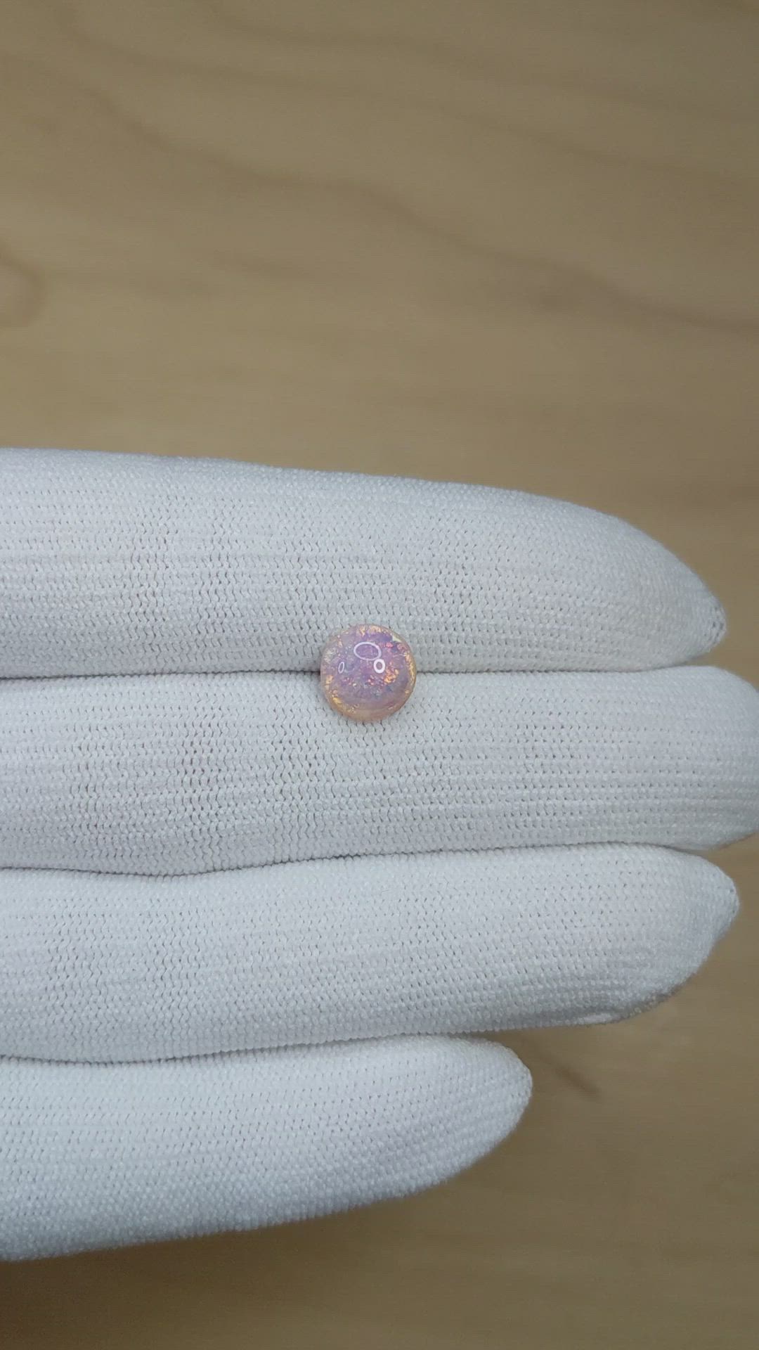 3.35 Ct. Multi Color Cabochon Crystal Opal (Jelly Opal) from Australia Size Video
