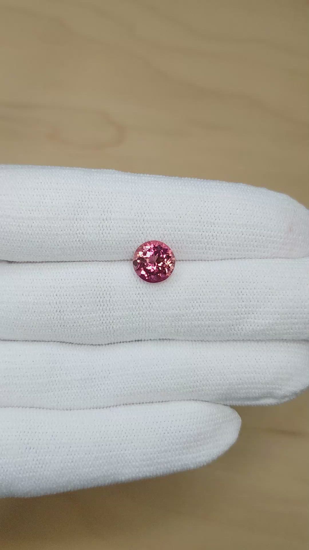 2.60 Ct. Pink Tourmaline from Madagascar Size Video