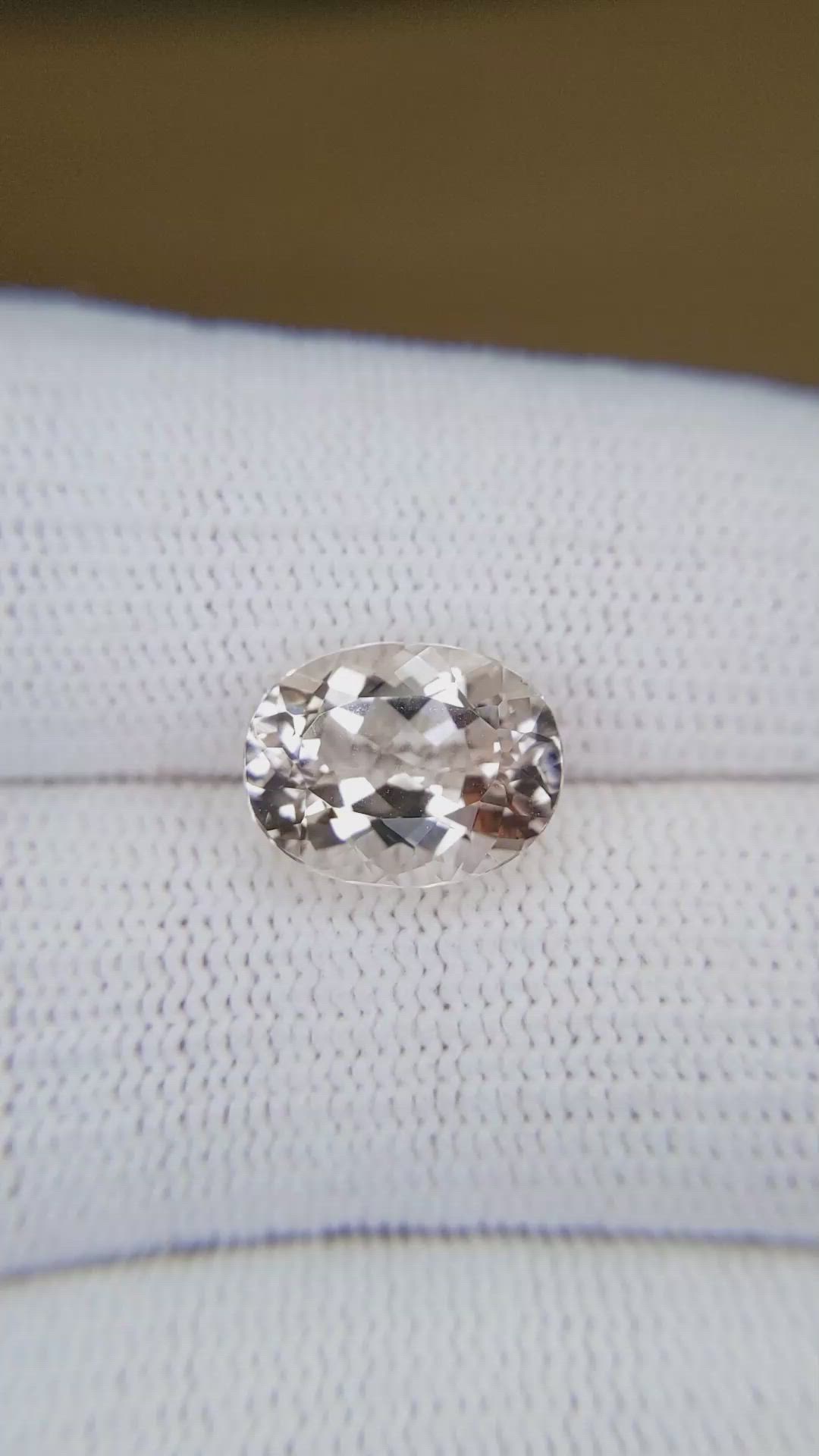 4.01 Ct. Peach Morganite from Madagascar Size Video