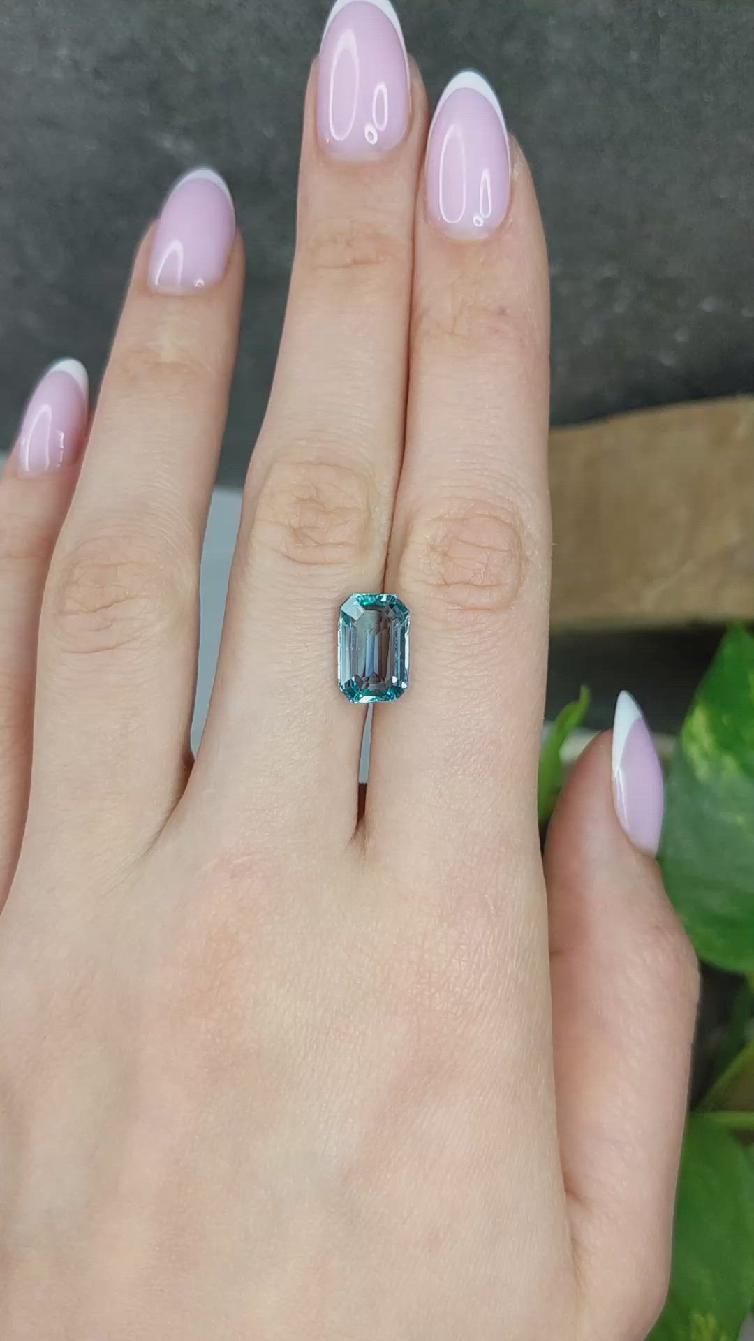 4.10 Ct. Blue Aquamarine from Brazil Size Video