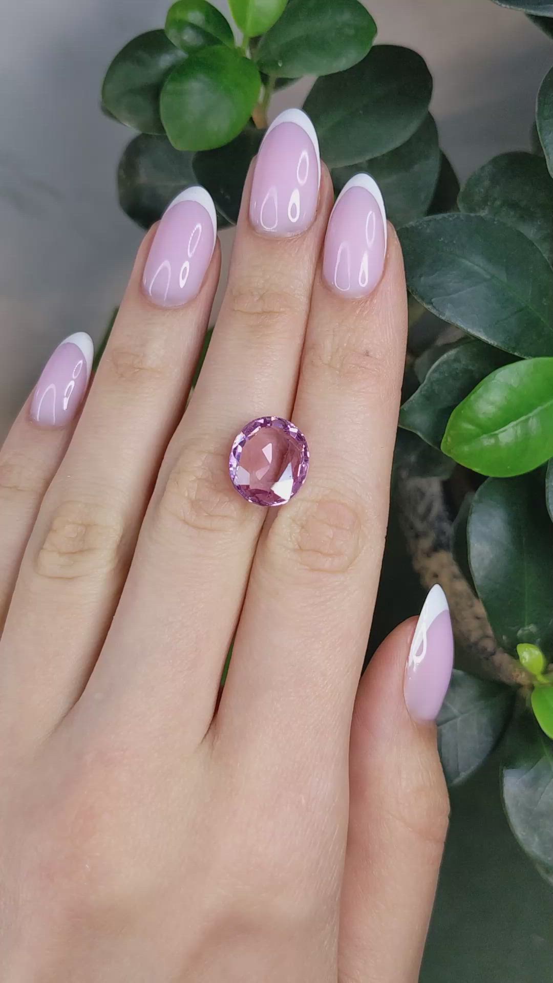 8.24 Ct. Pink Spinel from Ceylon (Sri Lanka) Size Video
