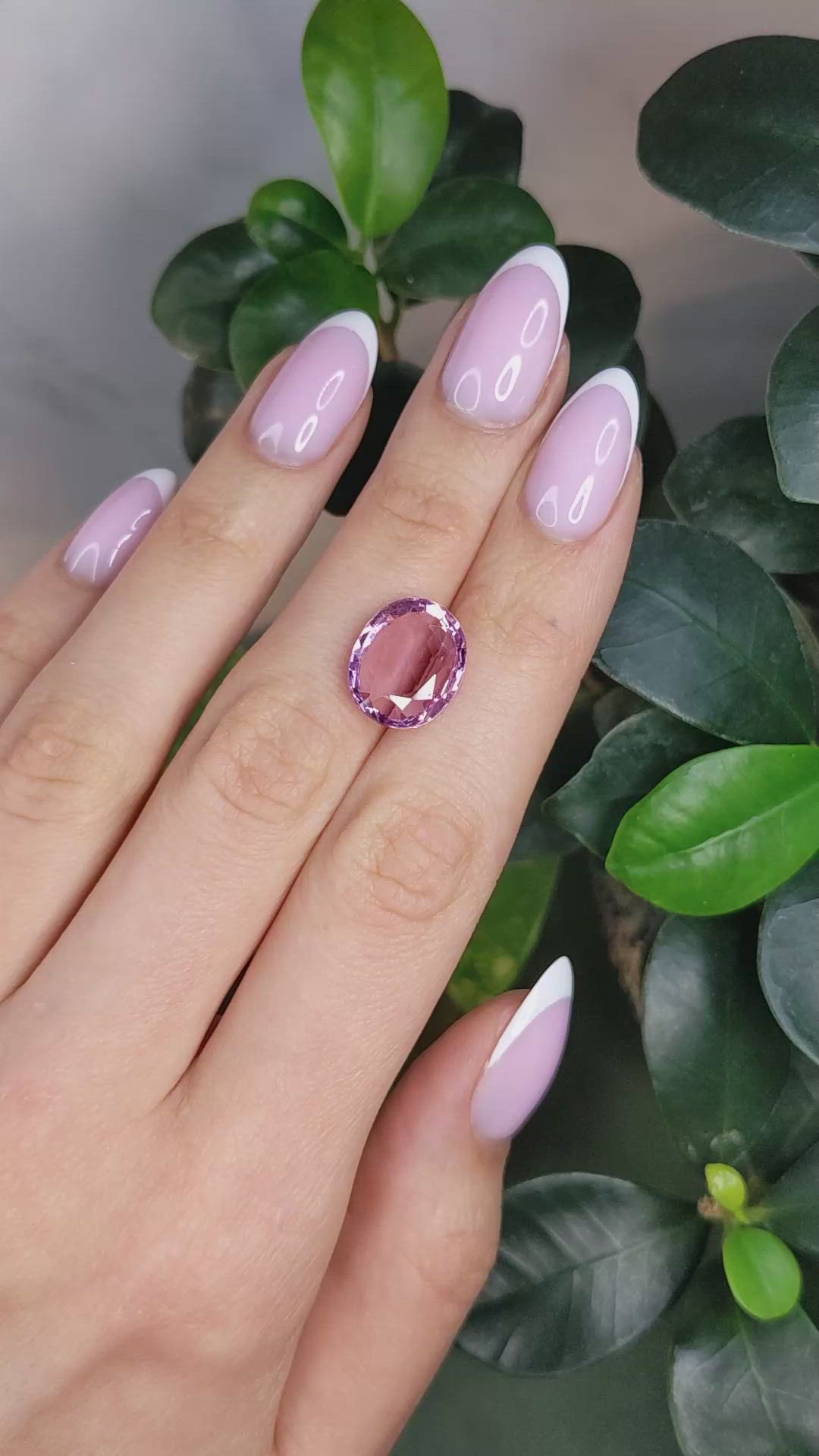 8.24 Ct. Pink Spinel from Ceylon (Sri Lanka) Size Video