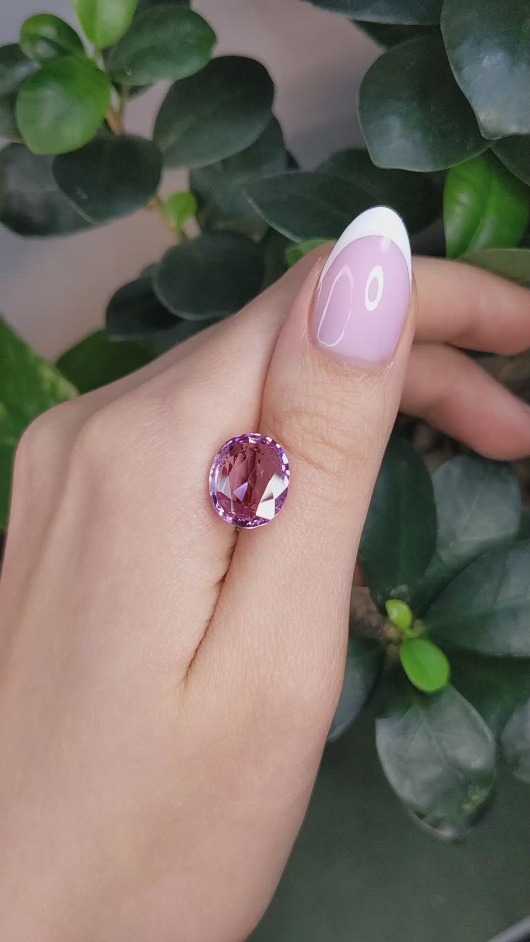 8.24 Ct. Pink Spinel from Ceylon (Sri Lanka) Size Video