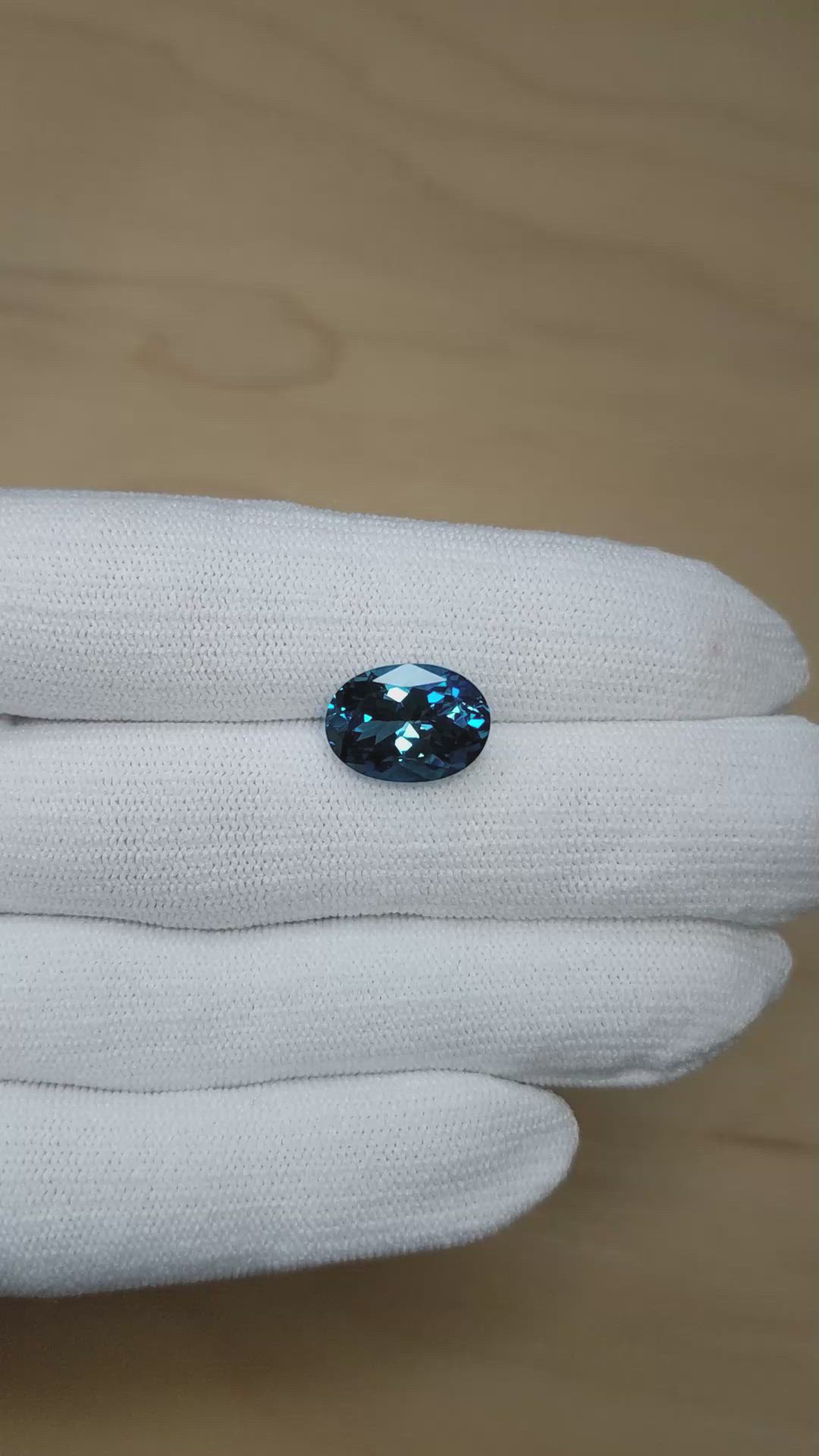 7.67 Ct. London Blue Topaz from Brazil Size Video