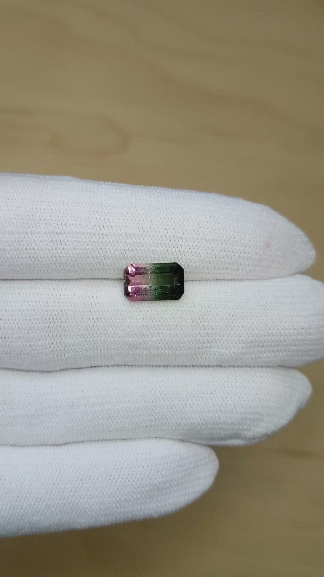 3.07 Ct. Watermelon Tourmaline from Madagascar Size Video