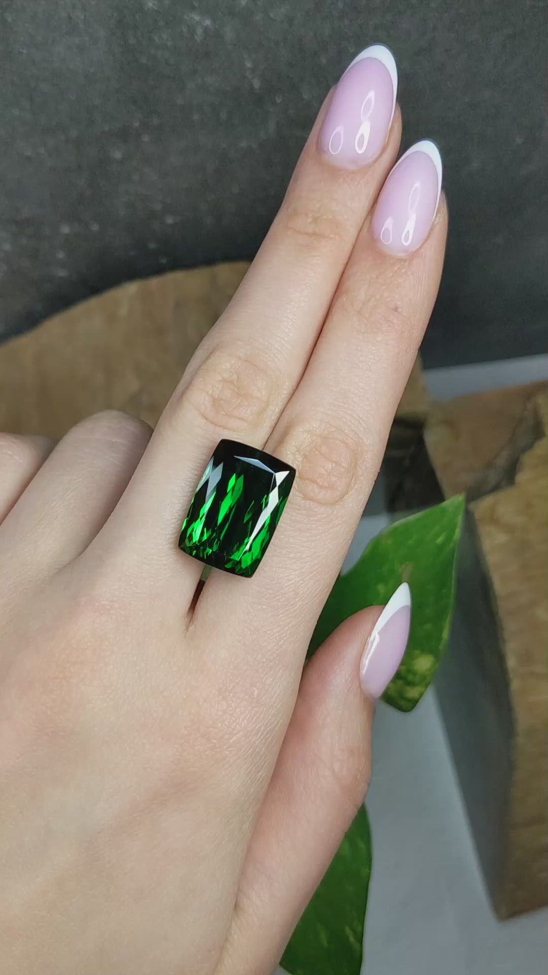 20.57 Ct. Green Tourmaline from Tanzania Size Video