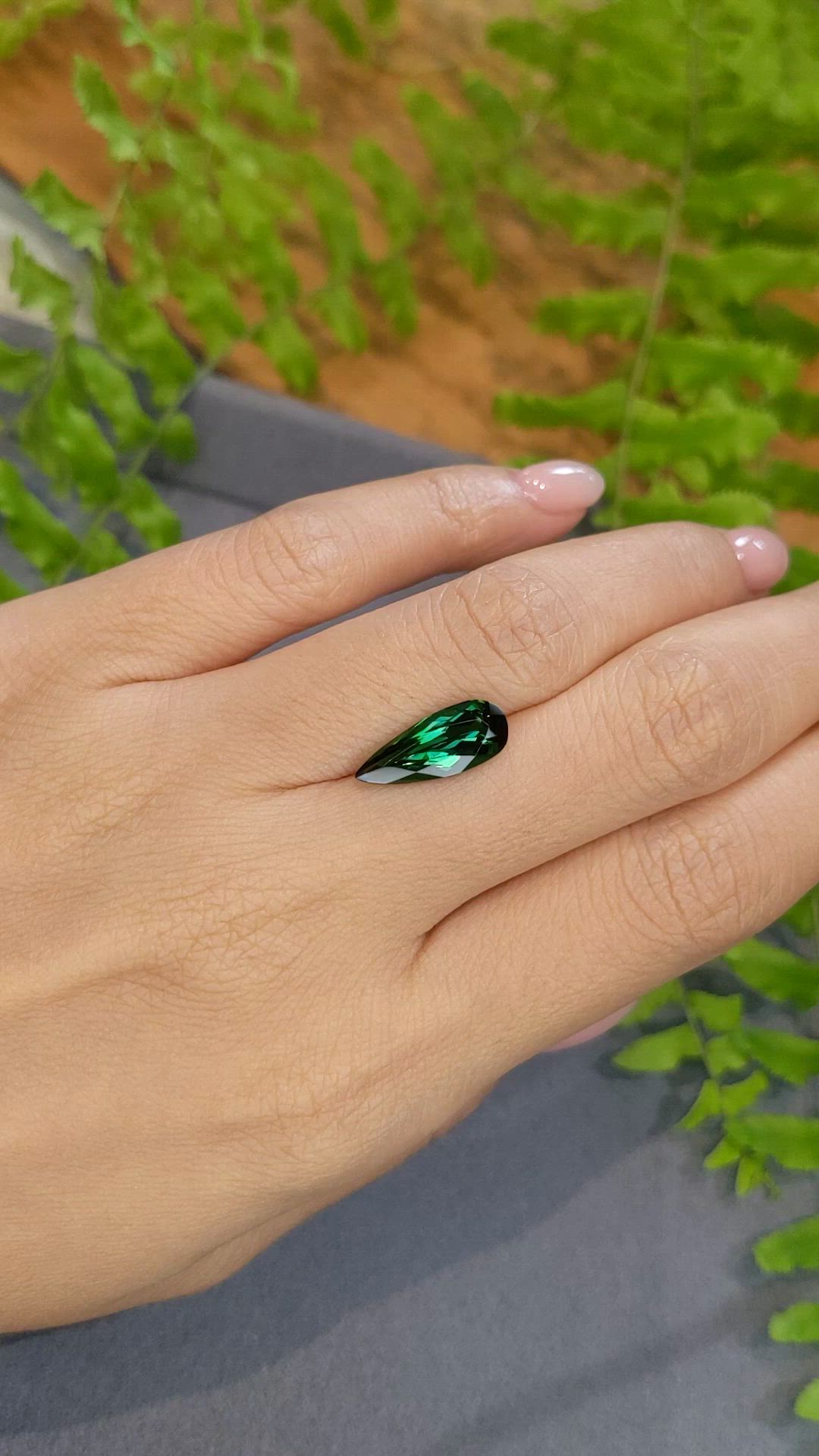 2.82 Ct. Green Tourmaline from Brazil Size Video